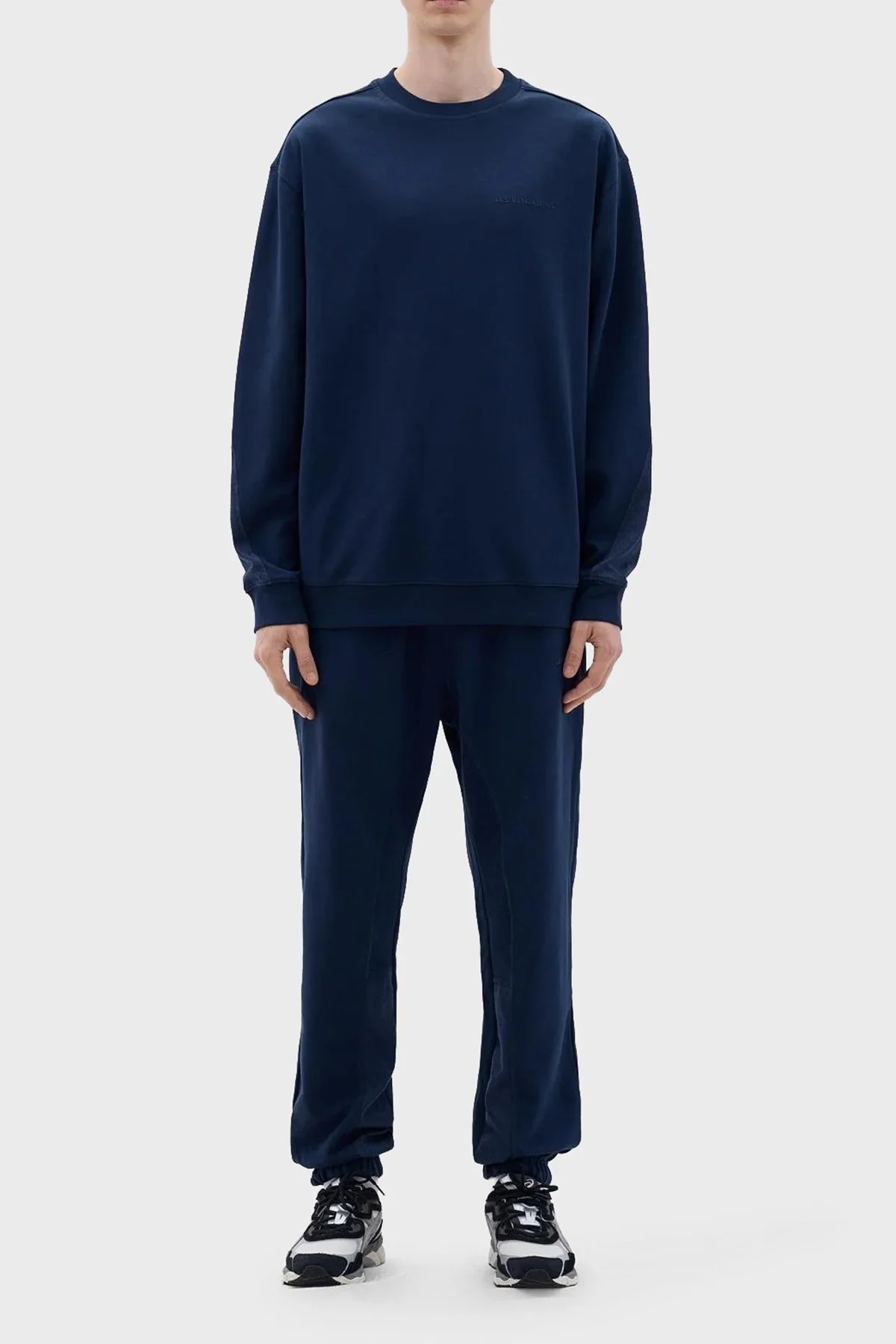 Les Benjamins Pamuklu Regular Fit Erkek Sweat LB23FWCLAMUSW-401 LACİVERT - 3