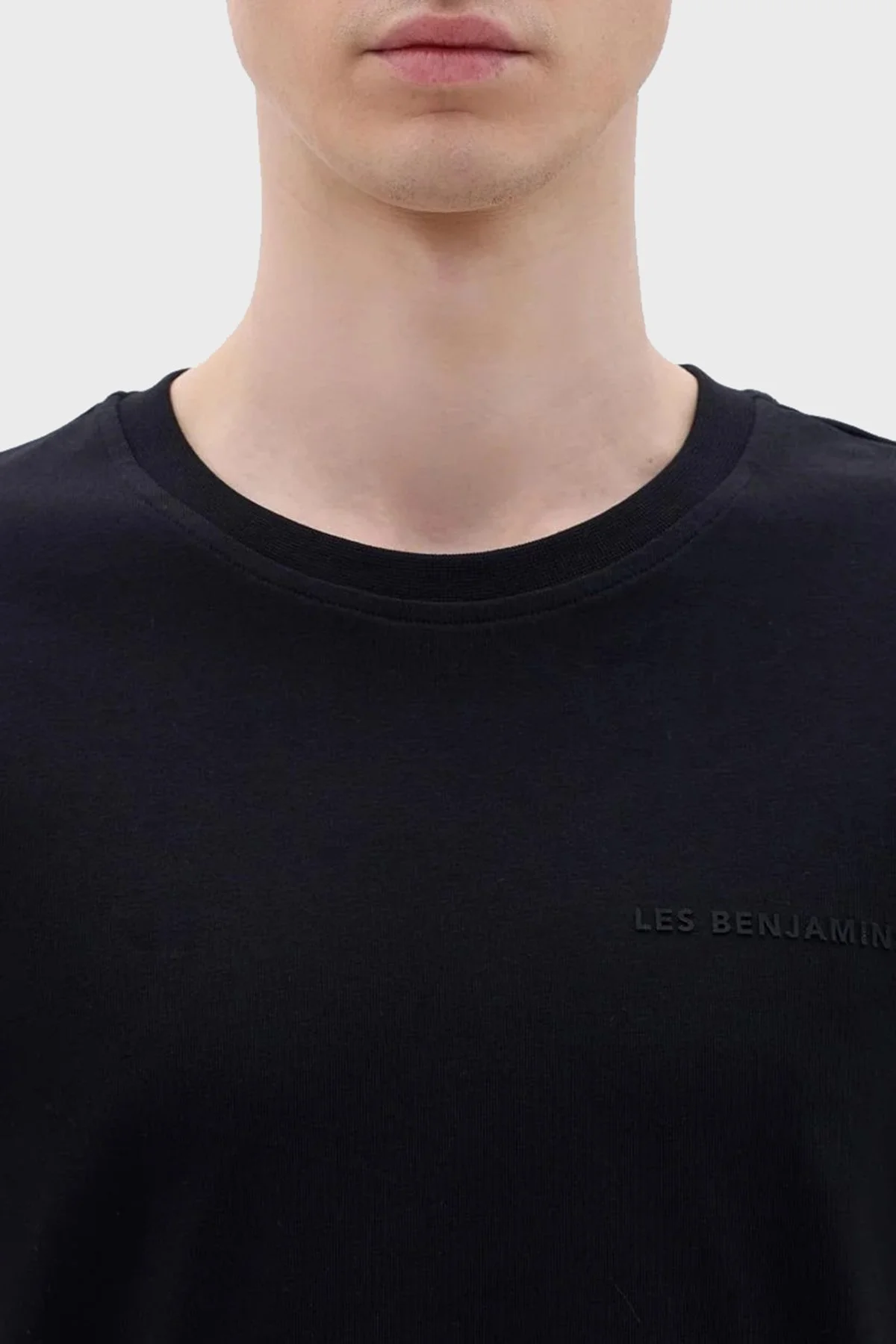 Les Benjamins Pamuklu Regular Fit Erkek T Shirt LB23FWCLAMUTS-404 SİYAH - 4