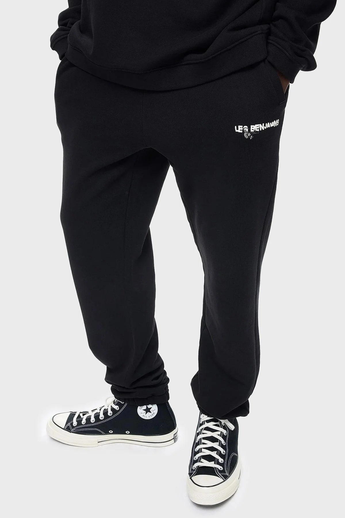Les Benjamins Pamuklu Regular Fit Jogger Spor Erkek Pantolon LB24FWEAPMUSP-001 SİYAH - 5