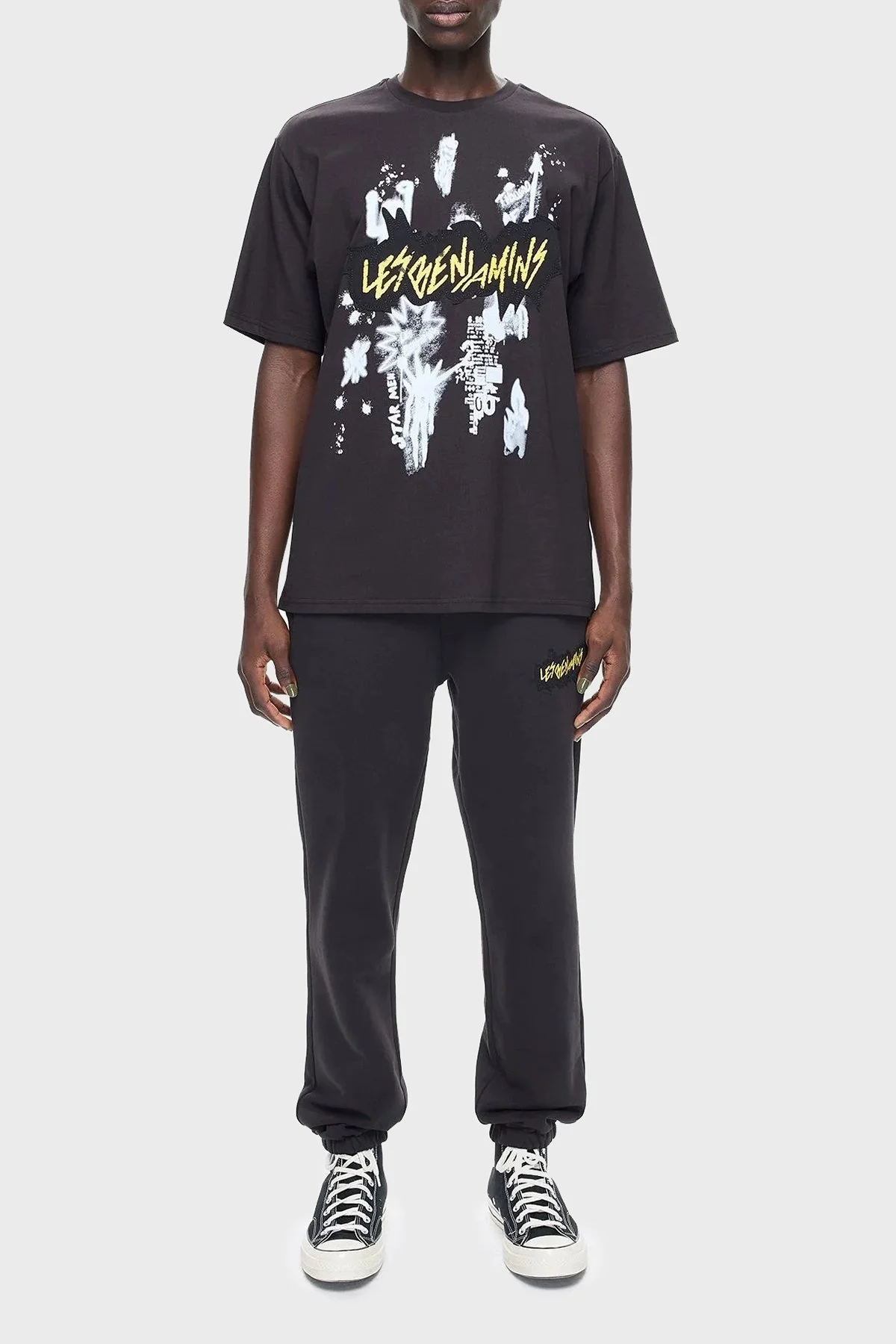 Les Benjamins Pamuklu Regular Fit Jogger Spor Erkek Pantolon LB24FWEAPMUSP-008 SİYAH - 4