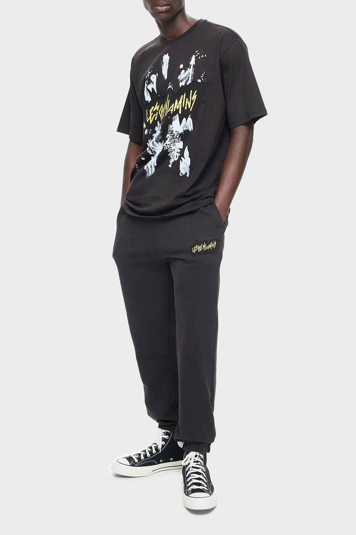 Les Benjamins Pamuklu Regular Fit Jogger Spor Erkek Pantolon LB24FWEAPMUSP-008 SİYAH - 6