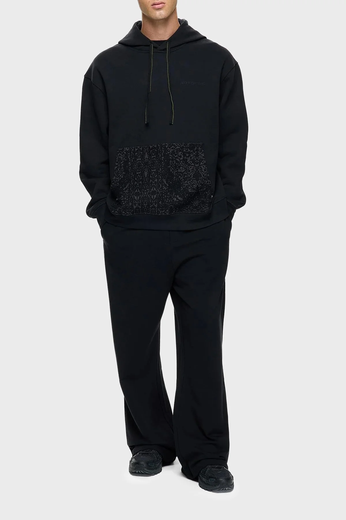 Les Benjamins Pamuklu Regular Fit Kapüşonlu Erkek Sweat LB25FWCLAMUHD-401 SİYAH - 2