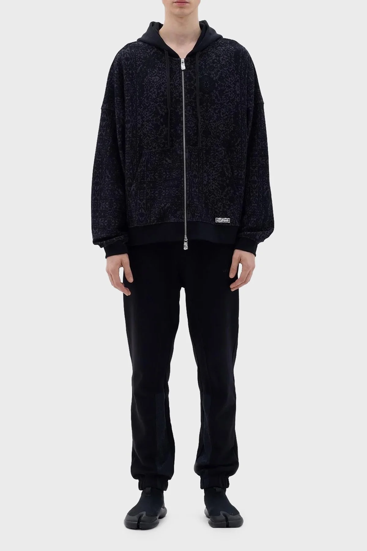 Les Benjamins Pamuklu Regular Fit Kapüşonlu Fermuarlı Erkek Sweat LB23FWCLAMUZH-401 SİYAH - 3