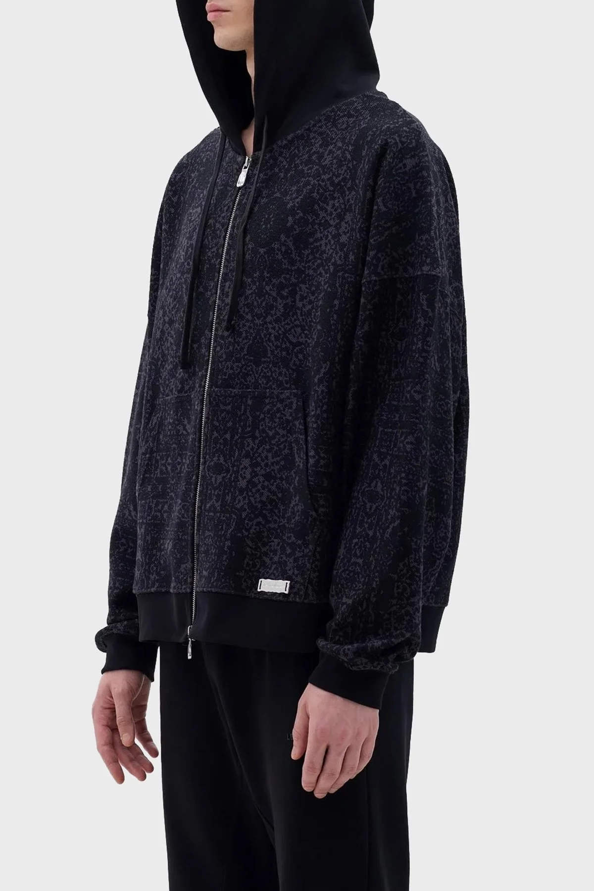 Les Benjamins Pamuklu Regular Fit Kapüşonlu Fermuarlı Erkek Sweat LB23FWCLAMUZH-401 SİYAH - 4