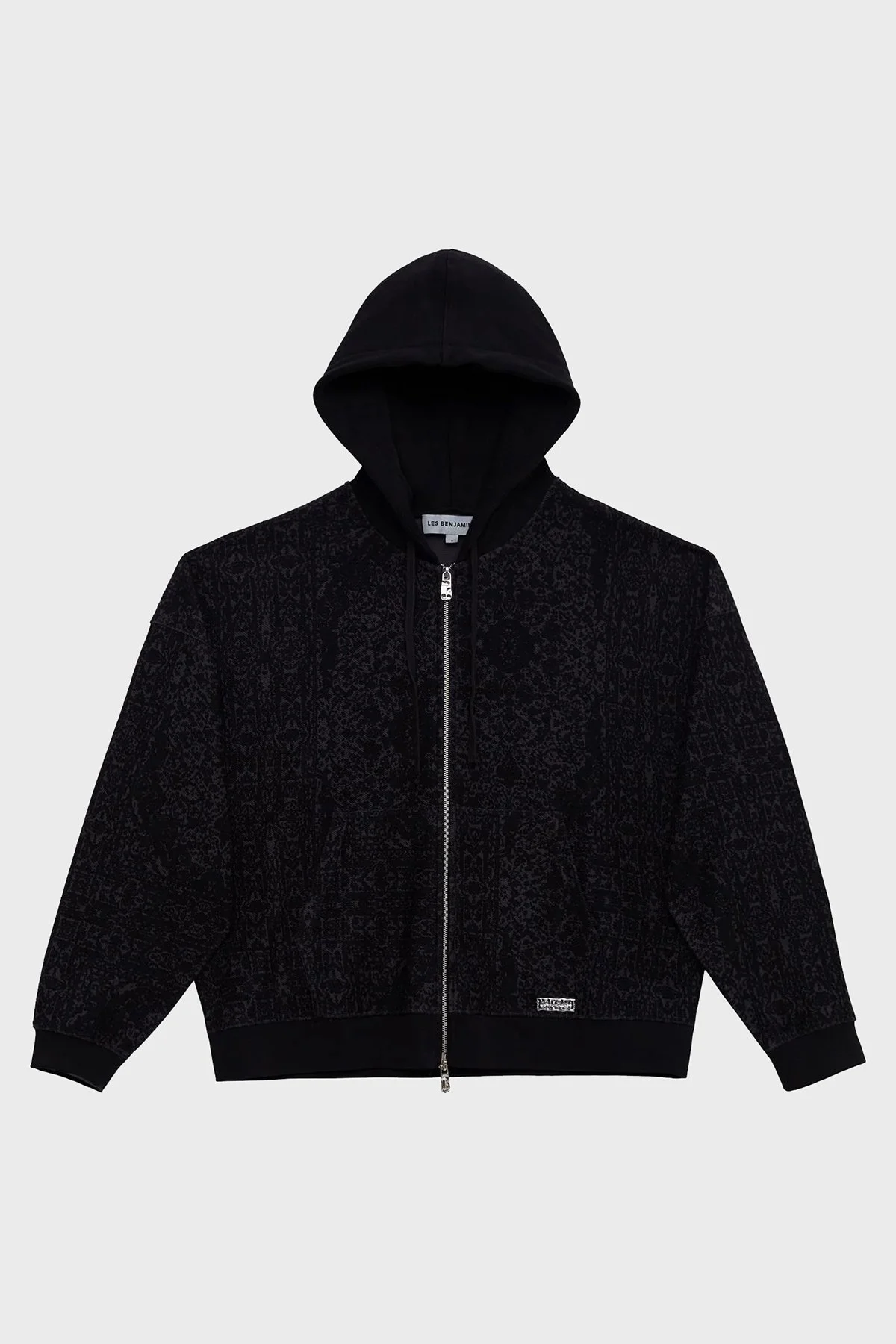 Les Benjamins Pamuklu Regular Fit Kapüşonlu Fermuarlı Erkek Sweat LB23FWCLAMUZH-401 SİYAH - 5