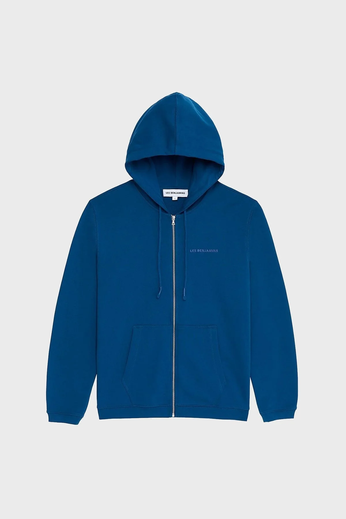 Les Benjamins Pamuklu Regular Fit Kapüşonlu Fermuarlı Erkek Sweat LB24FWESSMUZH-302 PETROL - 7