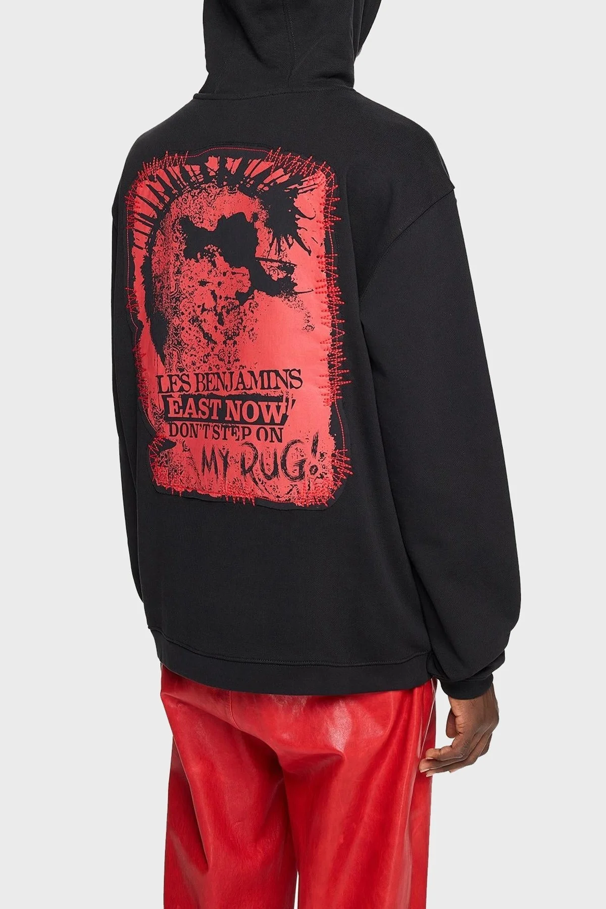 Les Benjamins Pamuklu Regular Fit Kapüşonlu Kanguru Cepli Erkek Sweat LB24FWEAPMUHD-001 SİYAH - 3