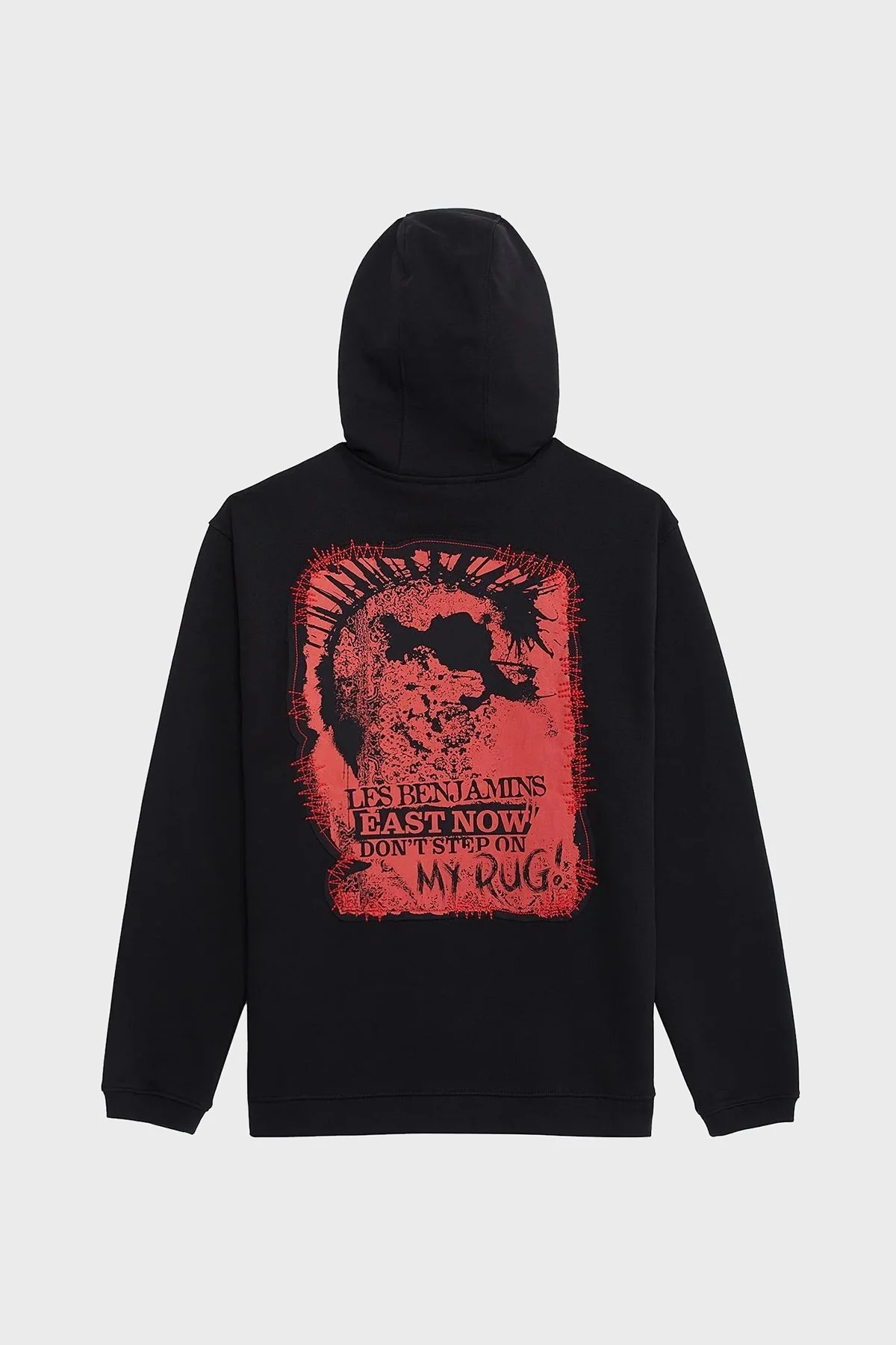 Les Benjamins Pamuklu Regular Fit Kapüşonlu Kanguru Cepli Erkek Sweat LB24FWEAPMUHD-001 SİYAH - 7