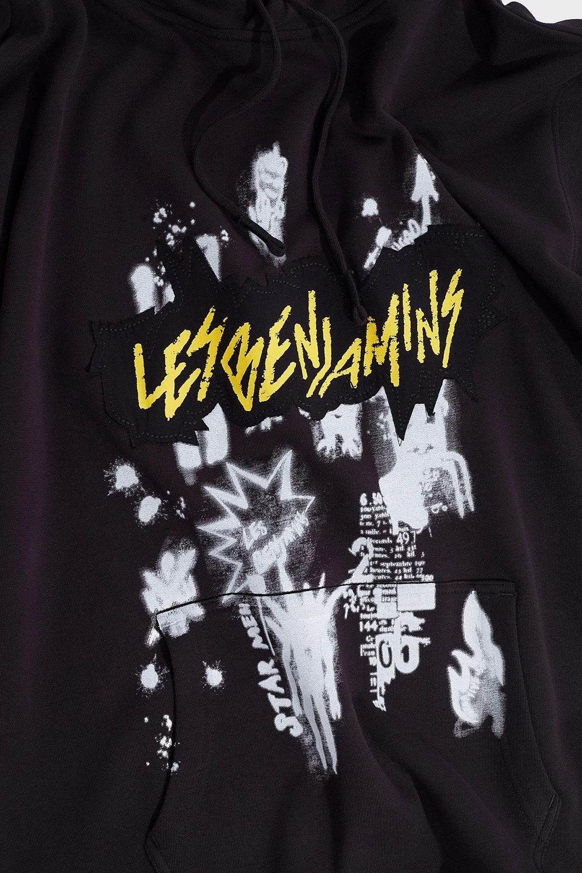 Les Benjamins Pamuklu Regular Fit Kapüşonlu Kanguru Cepli Erkek Sweat LB24FWEAPMUHD-013 SİYAH - 2