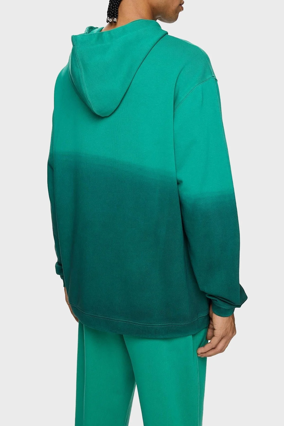 Les Benjamins Pamuklu Regular Fit Kapüşonlu Kanguru Cepli Erkek Sweat LB24FWESSMUHD-304 YEŞİL - 3