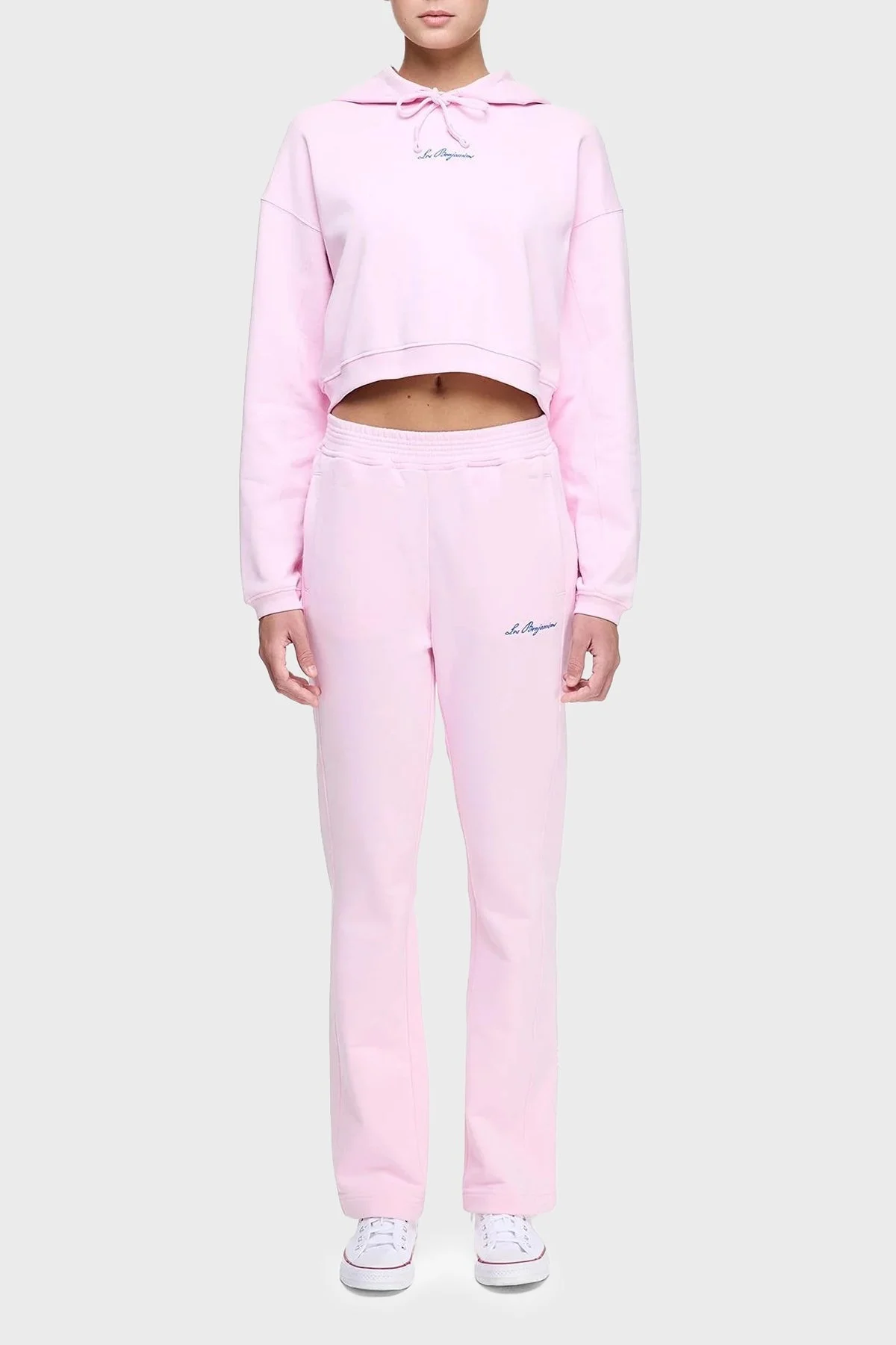 Les Benjamins Pamuklu Regular Fit Normal Bel Düz Paça Bayan Pantolon LB25SSUNLFUSP-004 PEMBE - 8