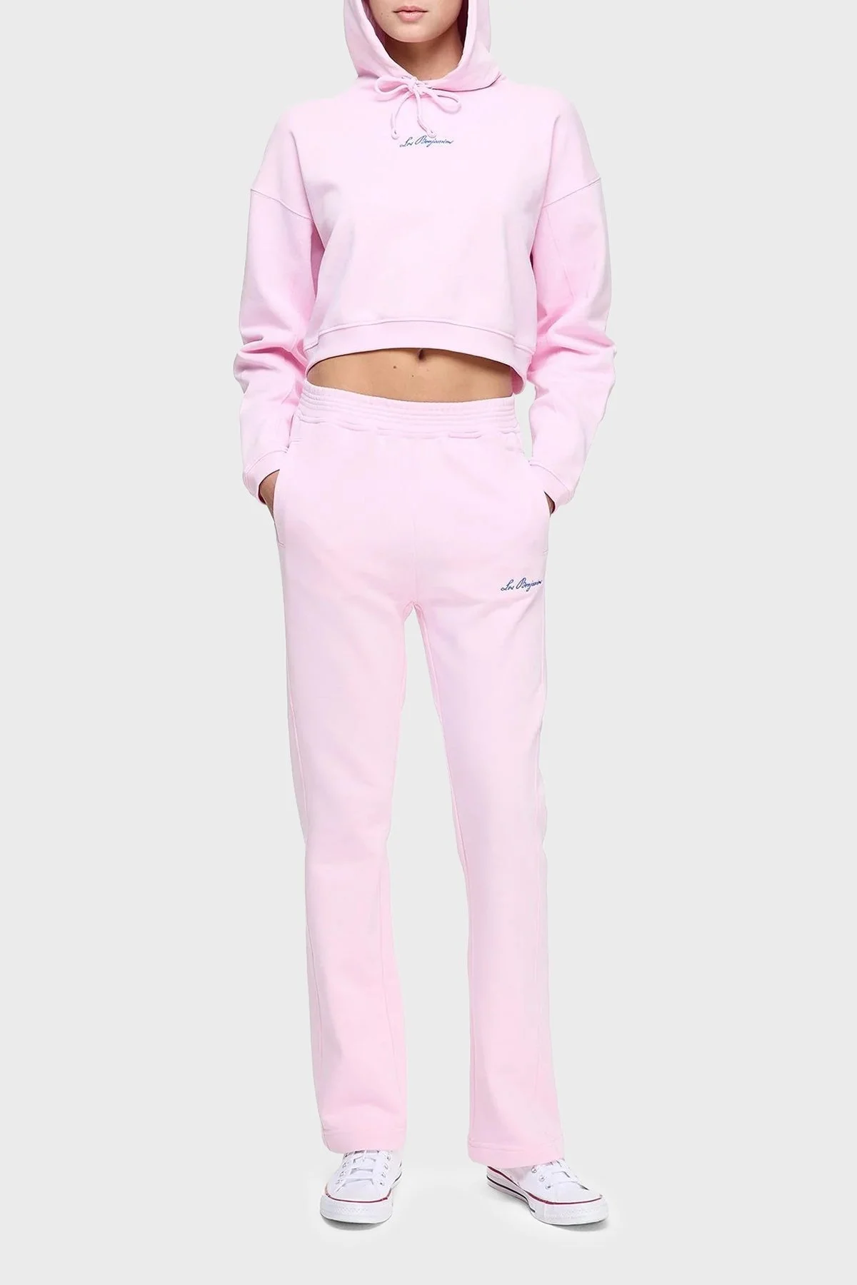 Les Benjamins Pamuklu Regular Fit Normal Bel Düz Paça Bayan Pantolon LB25SSUNLFUSP-004 PEMBE - 10