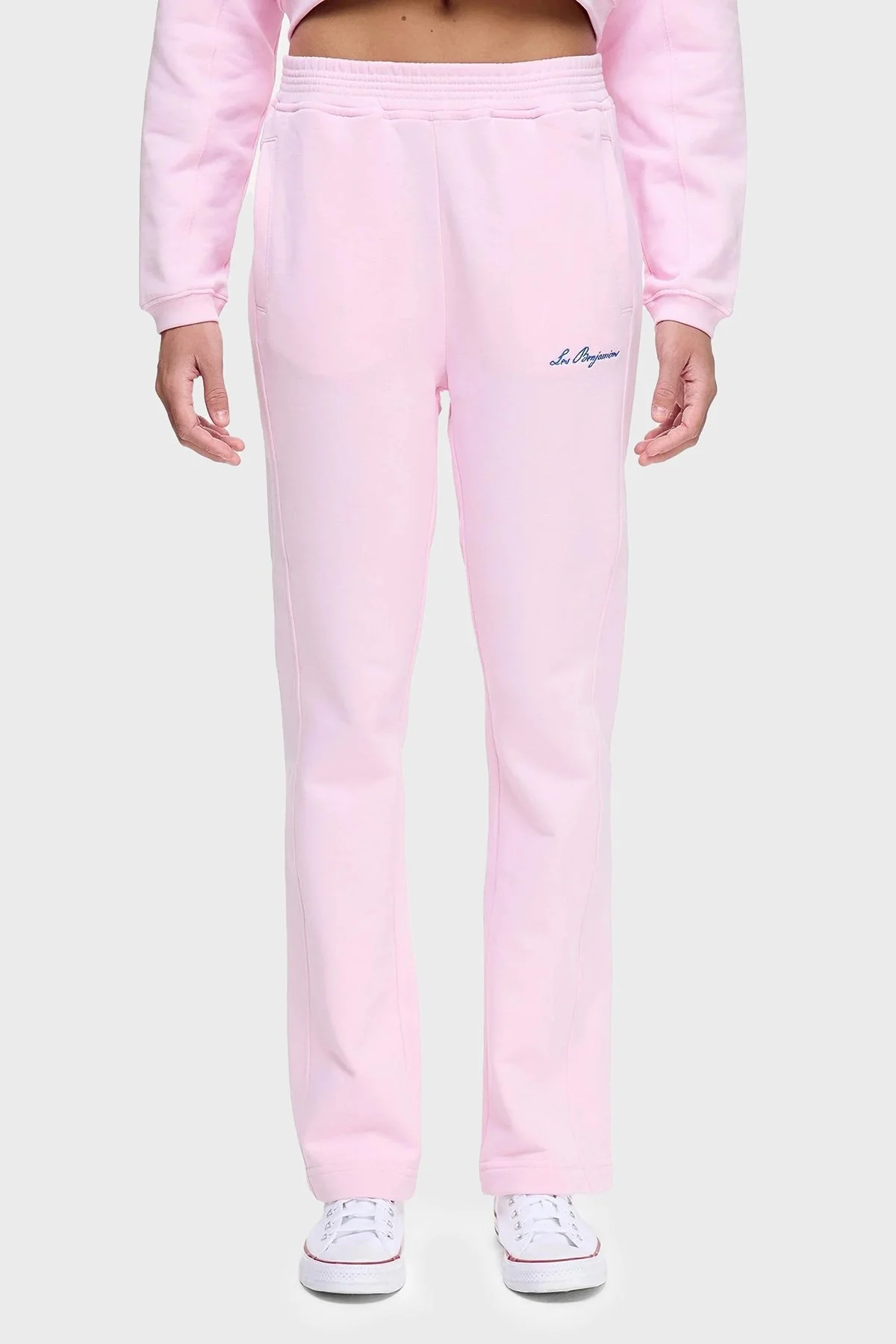 Les Benjamins Pamuklu Regular Fit Normal Bel Düz Paça Bayan Pantolon LB25SSUNLFUSP-004 PEMBE - 11