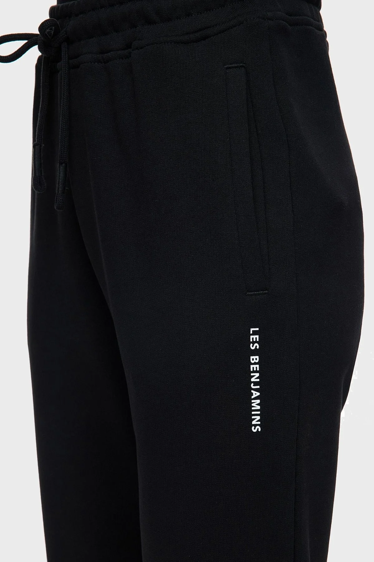 Les Benjamins Pamuklu Regular Fit Normal Bel Ribanalı Paça Jogger Bayan Pantolon LBNOOSCORFUSP-307 SİYAH - 6