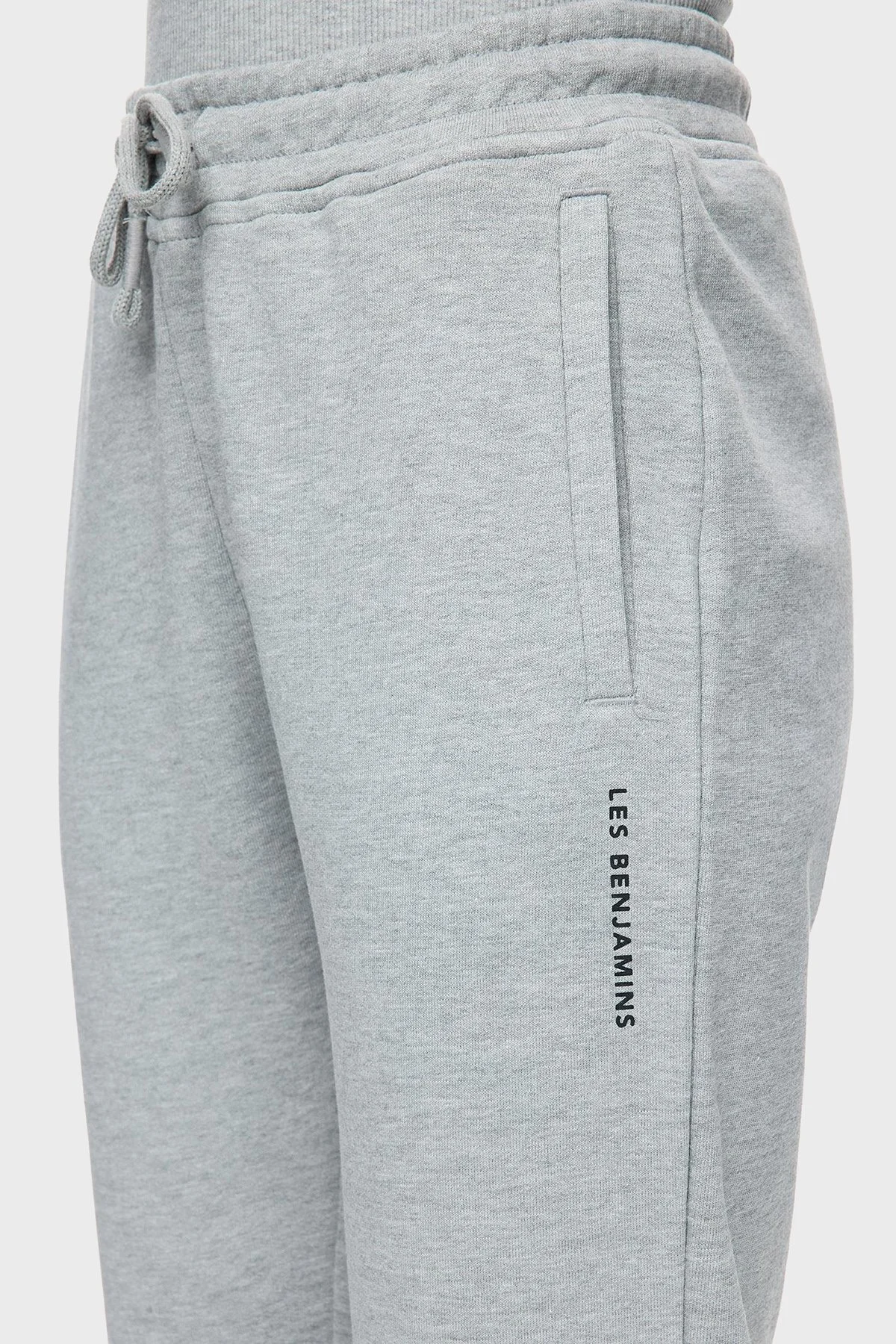 Les Benjamins Pamuklu Regular Fit Normal Bel Ribanalı Paça Jogger Bayan Pantolon LBNOOSCORFUSP-308 AÇIK GRİ - 5