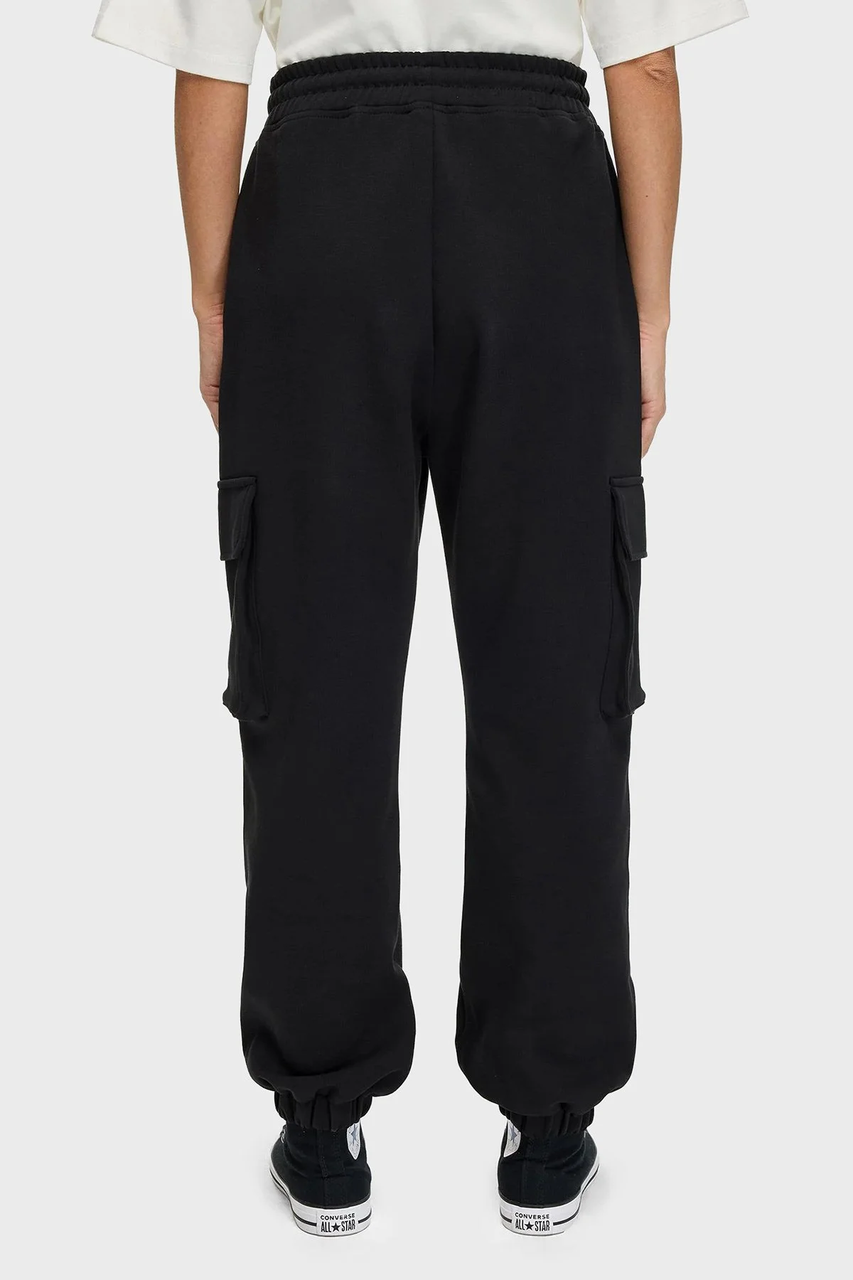 Les Benjamins Pamuklu Regular Fit Ribanalı Paça Kargo Cepli Bayan Pantolon LB25FWCLAFUSP-406 SİYAH - 3