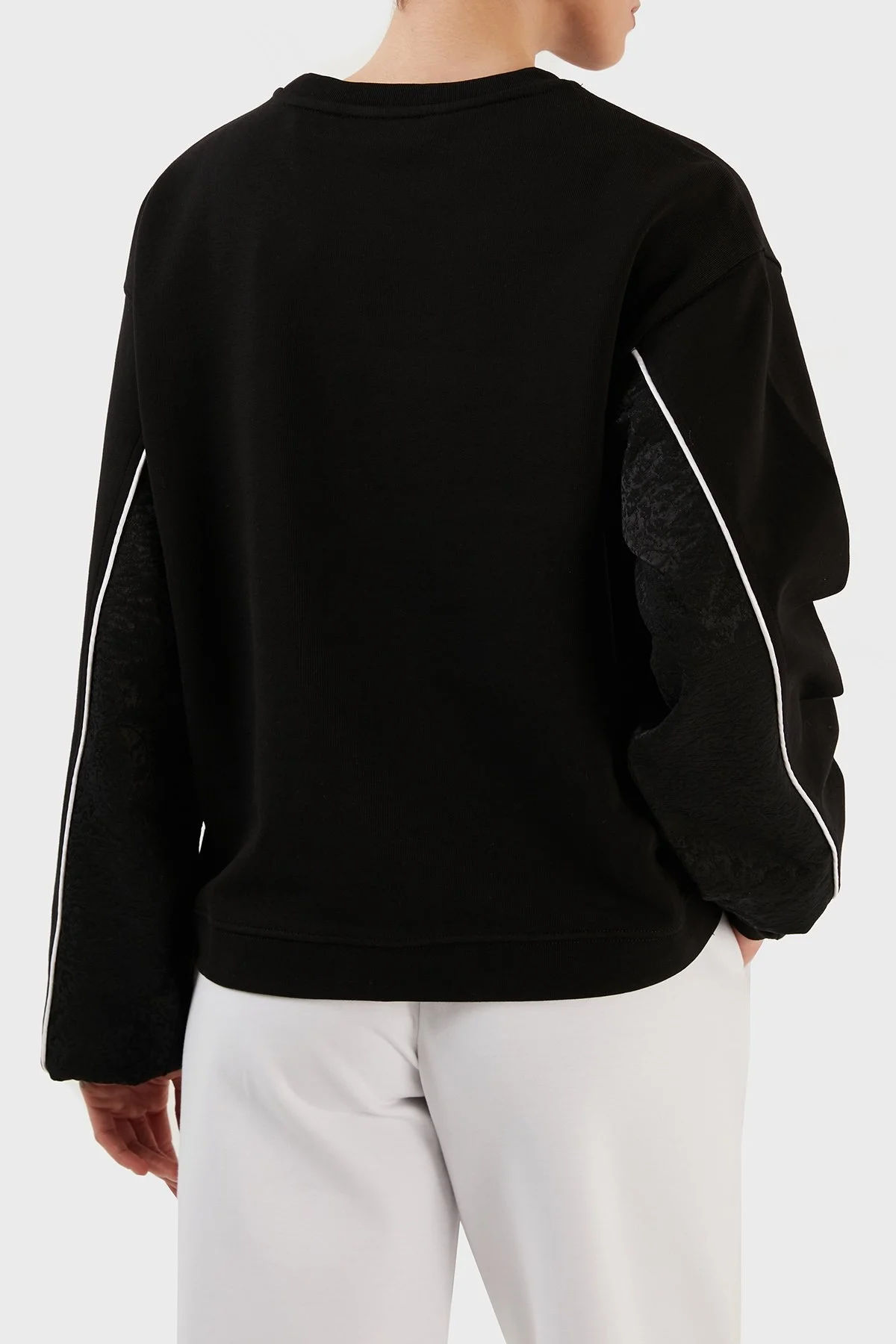 Les Benjamins Pamuklu Relaxed Fit Bisiklet Yaka Bayan Sweat LB23SSHOEFUSW-002 SİYAH - 6