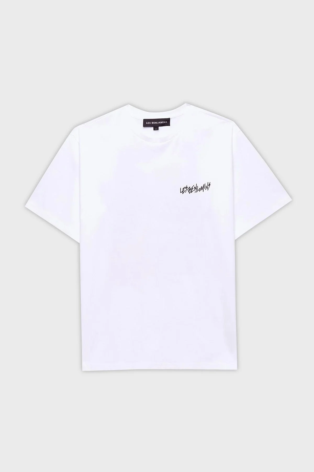 Les Benjamins Pamuklu Relaxed Fit Bisiklet Yaka Erkek T Shirt LB24FWEAPMUTS-042 BEYAZ - 5