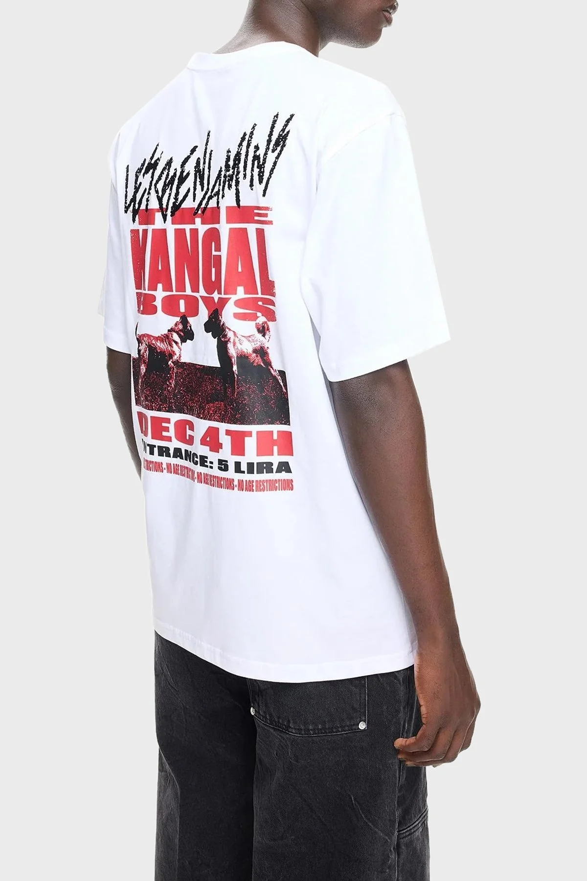 Les Benjamins Pamuklu Relaxed Fit Bisiklet Yaka Erkek T Shirt LB24FWEAPMUTS-044 BEYAZ - 2