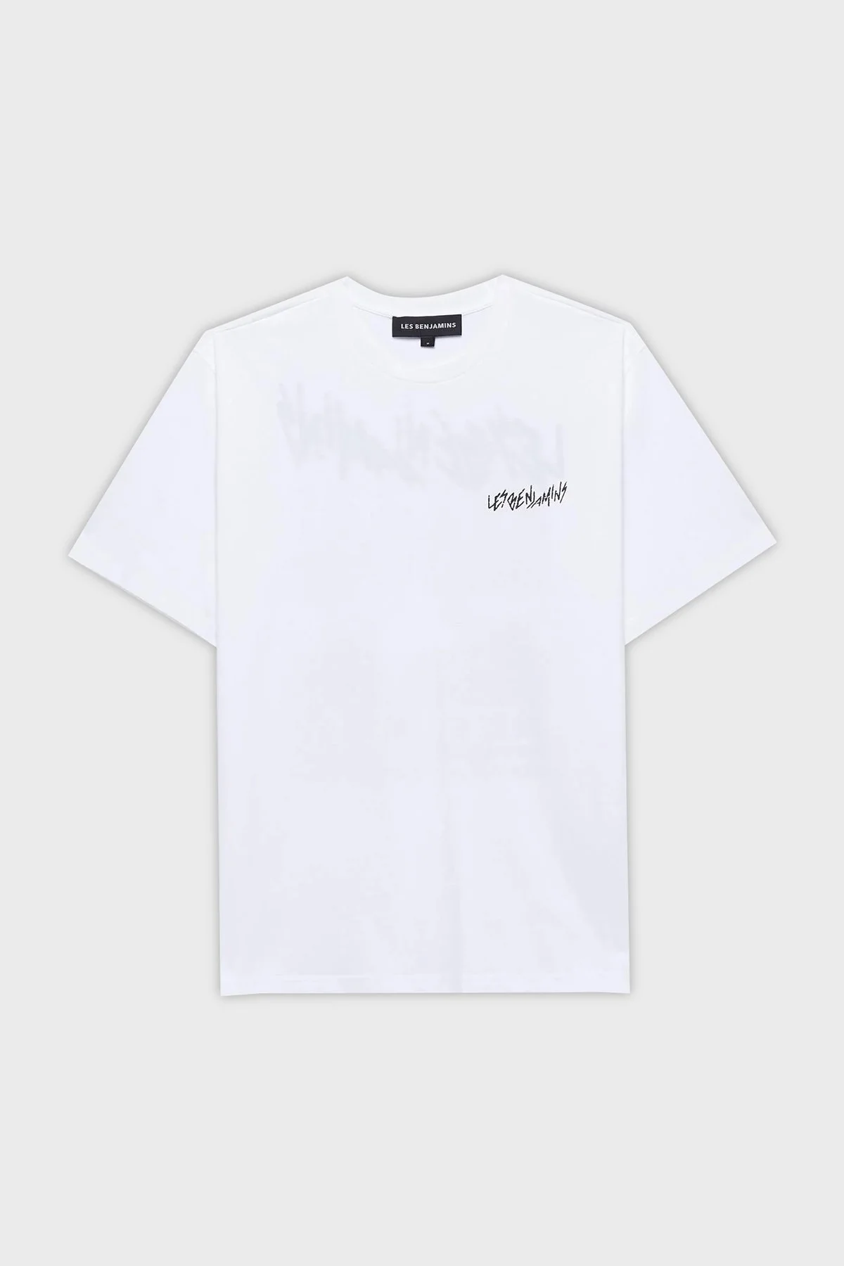 Les Benjamins Pamuklu Relaxed Fit Bisiklet Yaka Erkek T Shirt LB24FWEAPMUTS-044 BEYAZ - 4