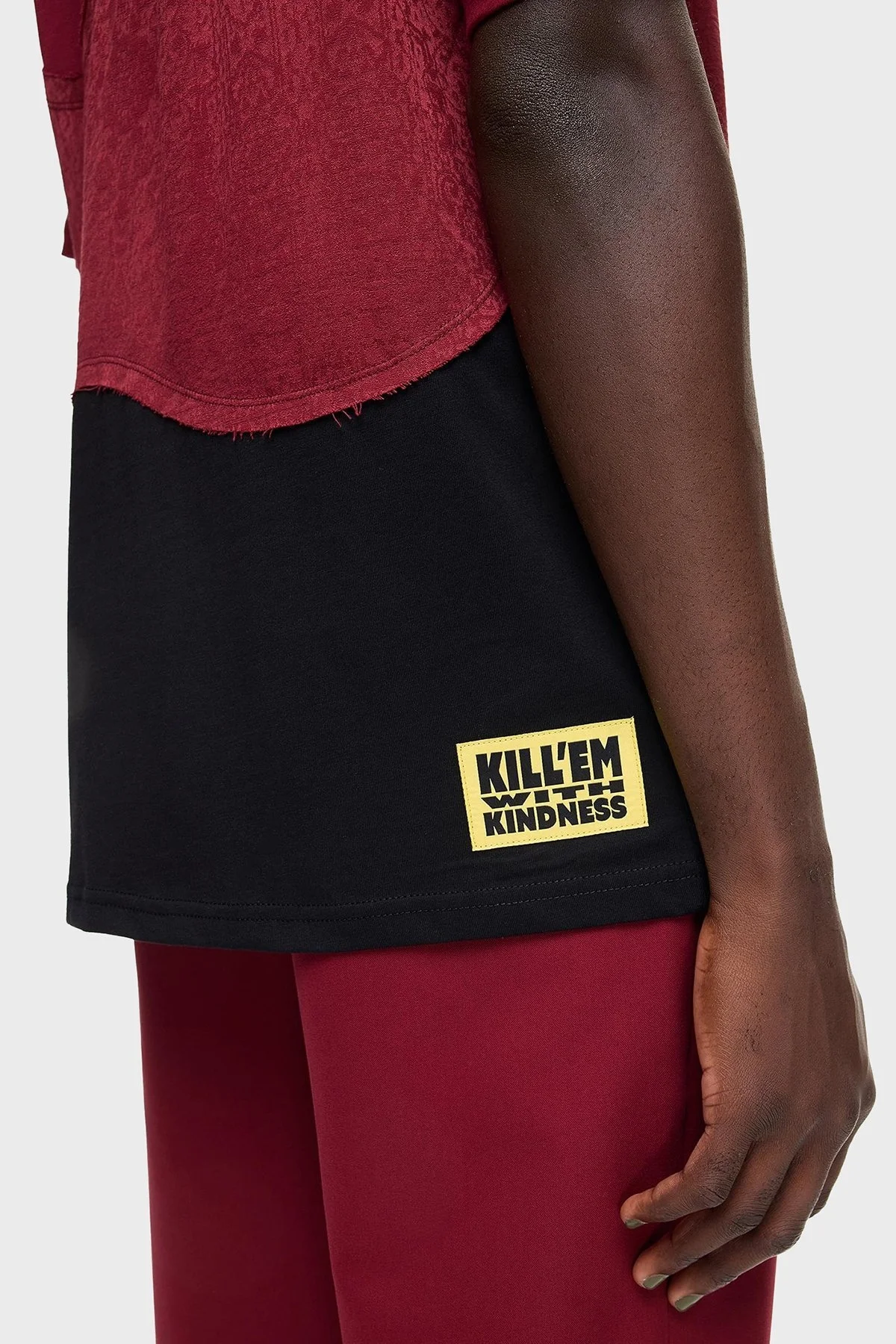 Les Benjamins Pamuklu Relaxed Fit Bisiklet Yaka Erkek T Shirt LB24FWEAPMUTS-049 BORDO - 5