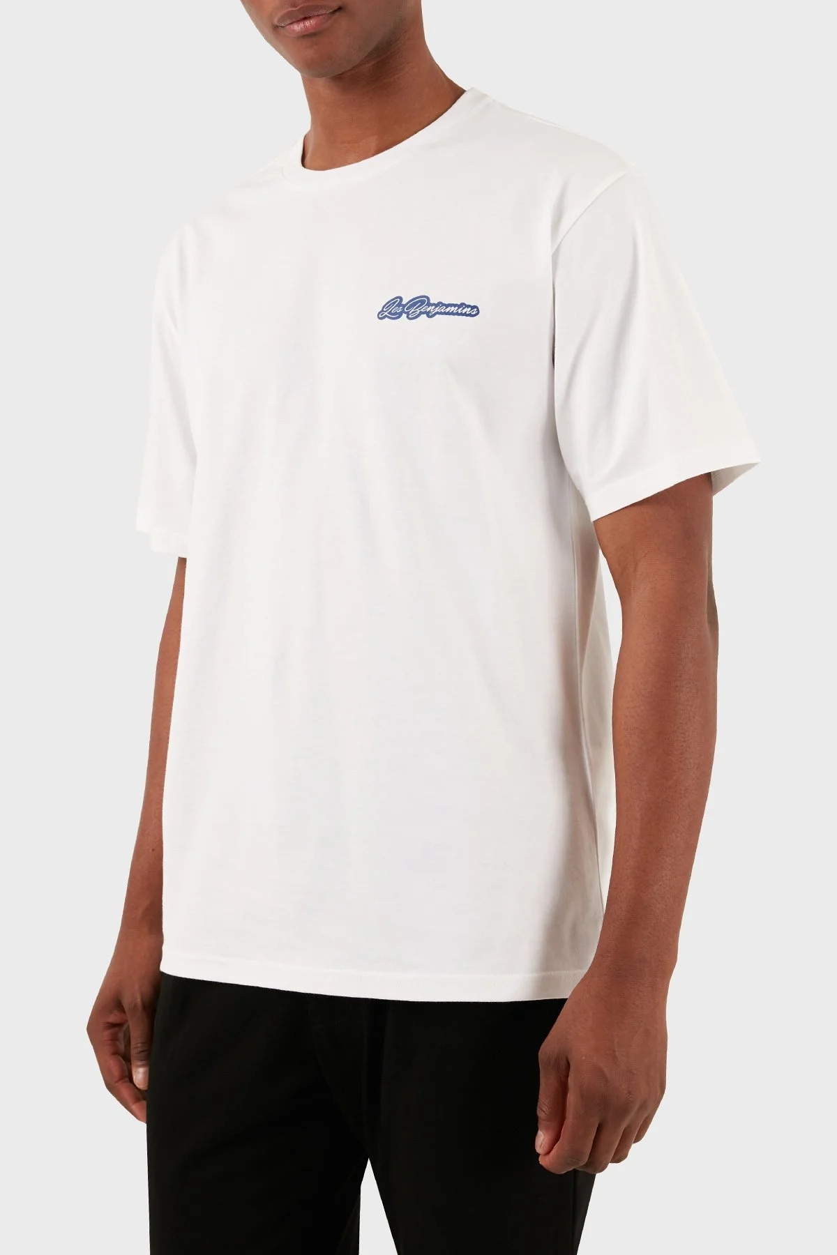 Les Benjamins Pamuklu Relaxed Fit Bisiklet Yaka Erkek T Shirt LB24SSKISMUTS-003 BEYAZ - 5