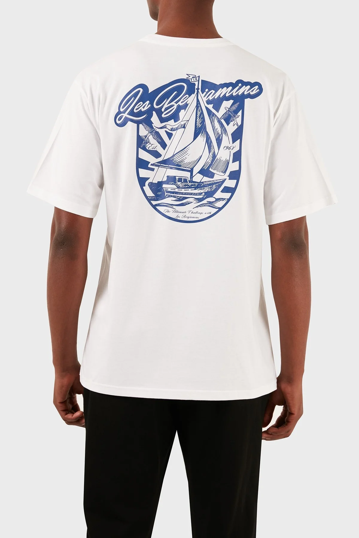 Les Benjamins Pamuklu Relaxed Fit Bisiklet Yaka Erkek T Shirt LB24SSKISMUTS-003 BEYAZ - 9