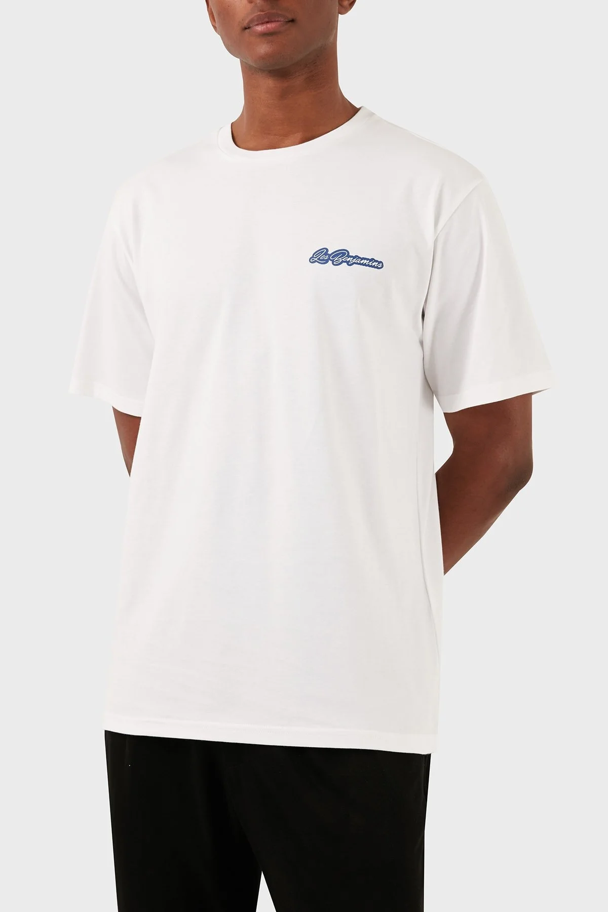 Les Benjamins Pamuklu Relaxed Fit Bisiklet Yaka Erkek T Shirt LB24SSKISMUTS-003 BEYAZ - 10