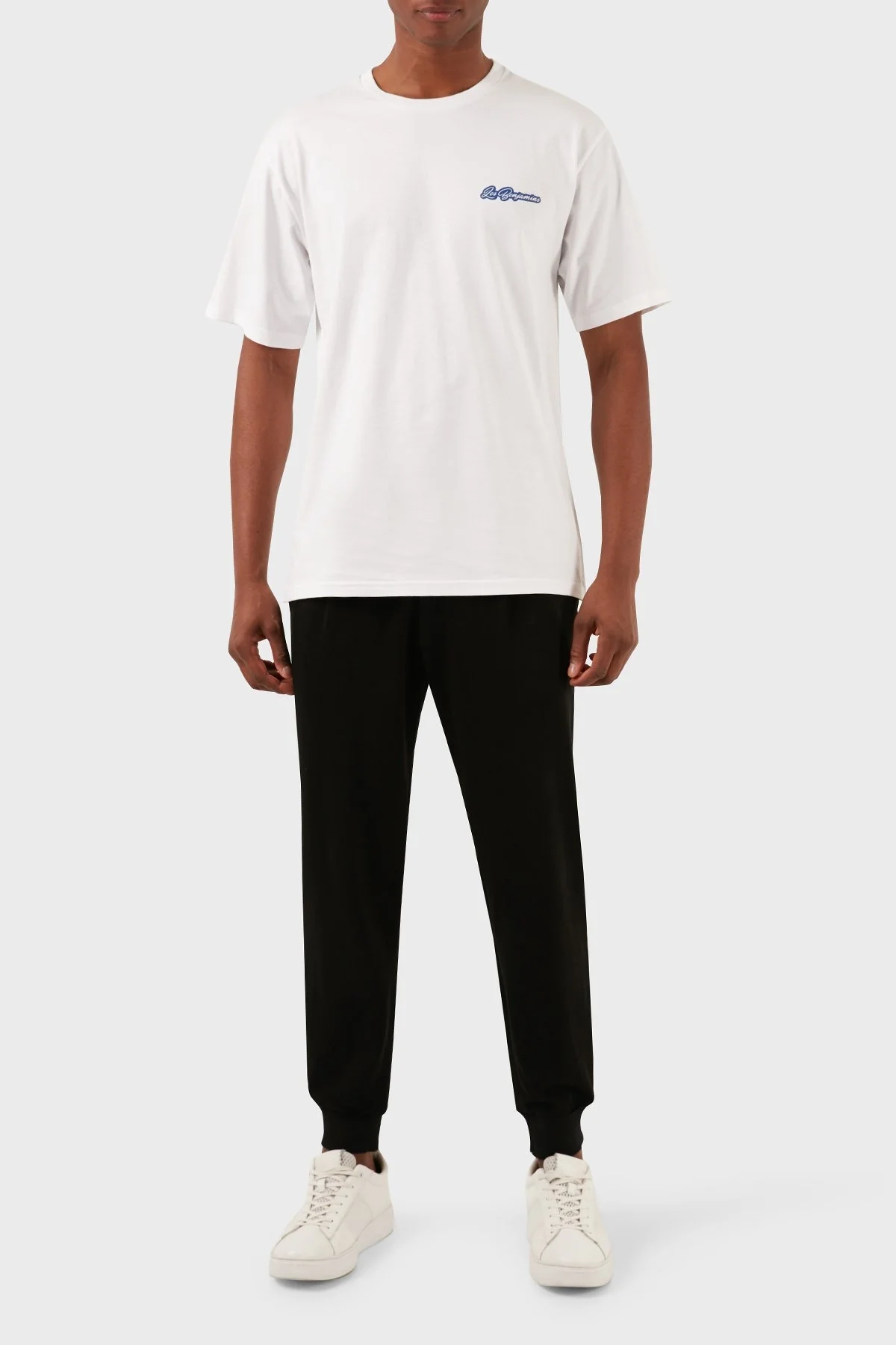 Les Benjamins Pamuklu Relaxed Fit Bisiklet Yaka Erkek T Shirt LB24SSKISMUTS-003 BEYAZ - 11