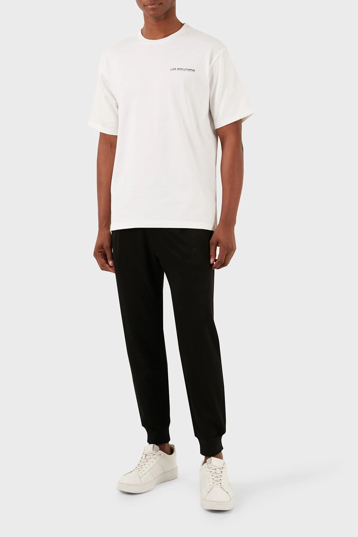 Les Benjamins Pamuklu Relaxed Fit Bisiklet Yaka Erkek T Shirt LB24SSKISMUTS-013 BEYAZ - 4