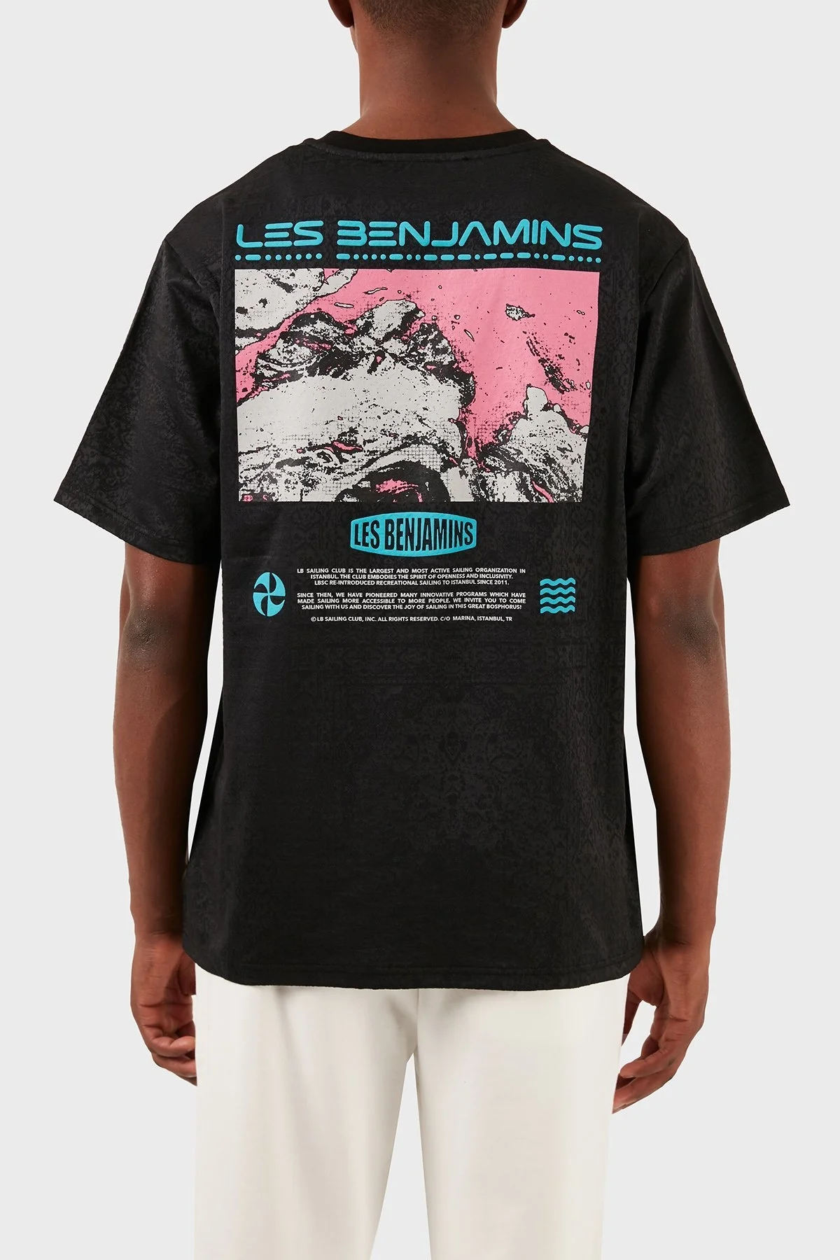 Les Benjamins Pamuklu Relaxed Fit Bisiklet Yaka Erkek T Shirt LB24SSKISMUTS-022 SİYAH - 2