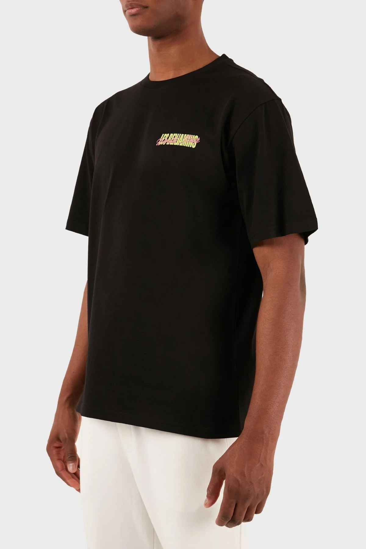 Les Benjamins Pamuklu Relaxed Fit Bisiklet Yaka Erkek T Shirt LB24SSKISMUTS-024 SİYAH - 5