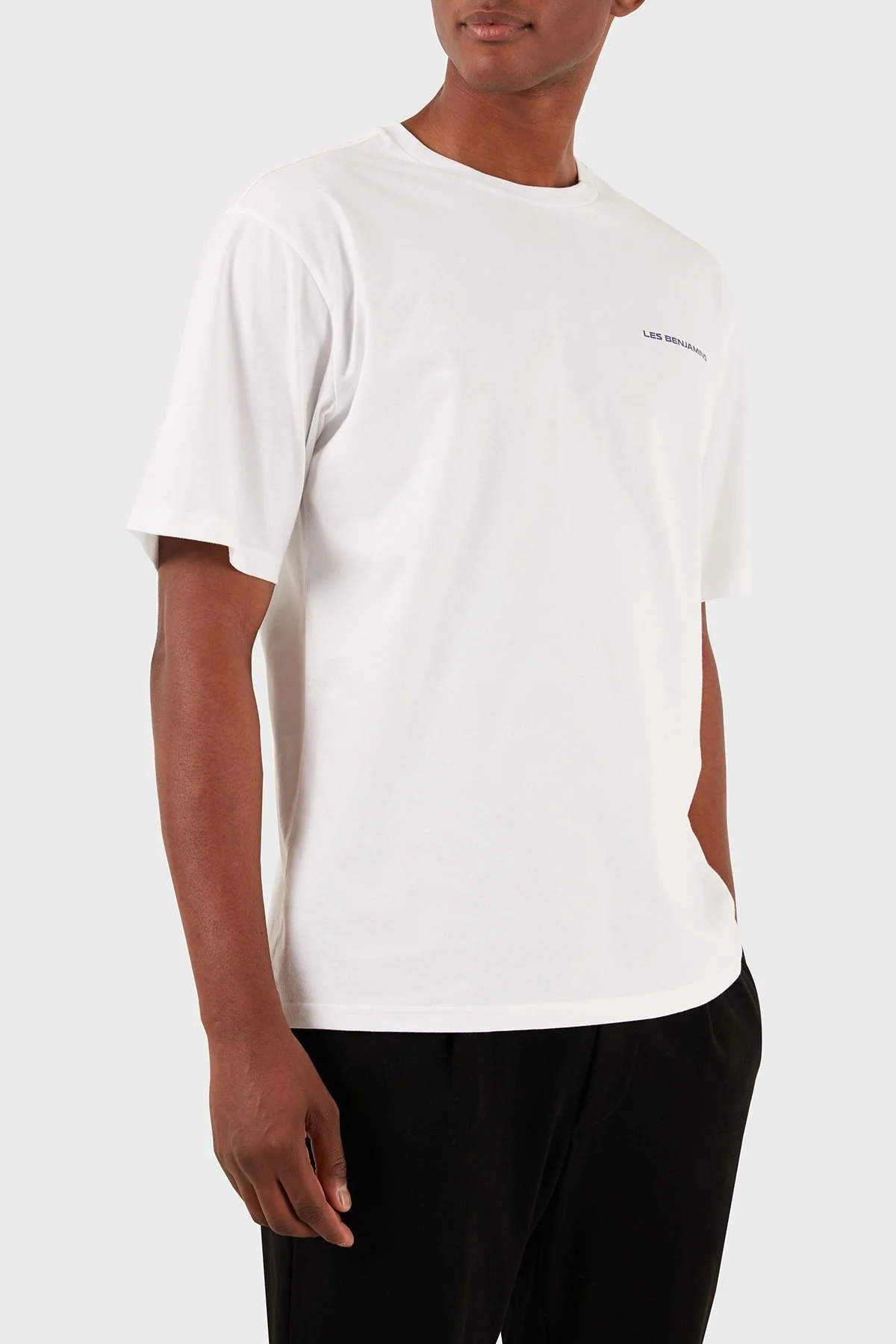 Les Benjamins Pamuklu Relaxed Fit Bisiklet Yaka Erkek T Shirt LB24SSKISMUTS-041 BEYAZ - 2