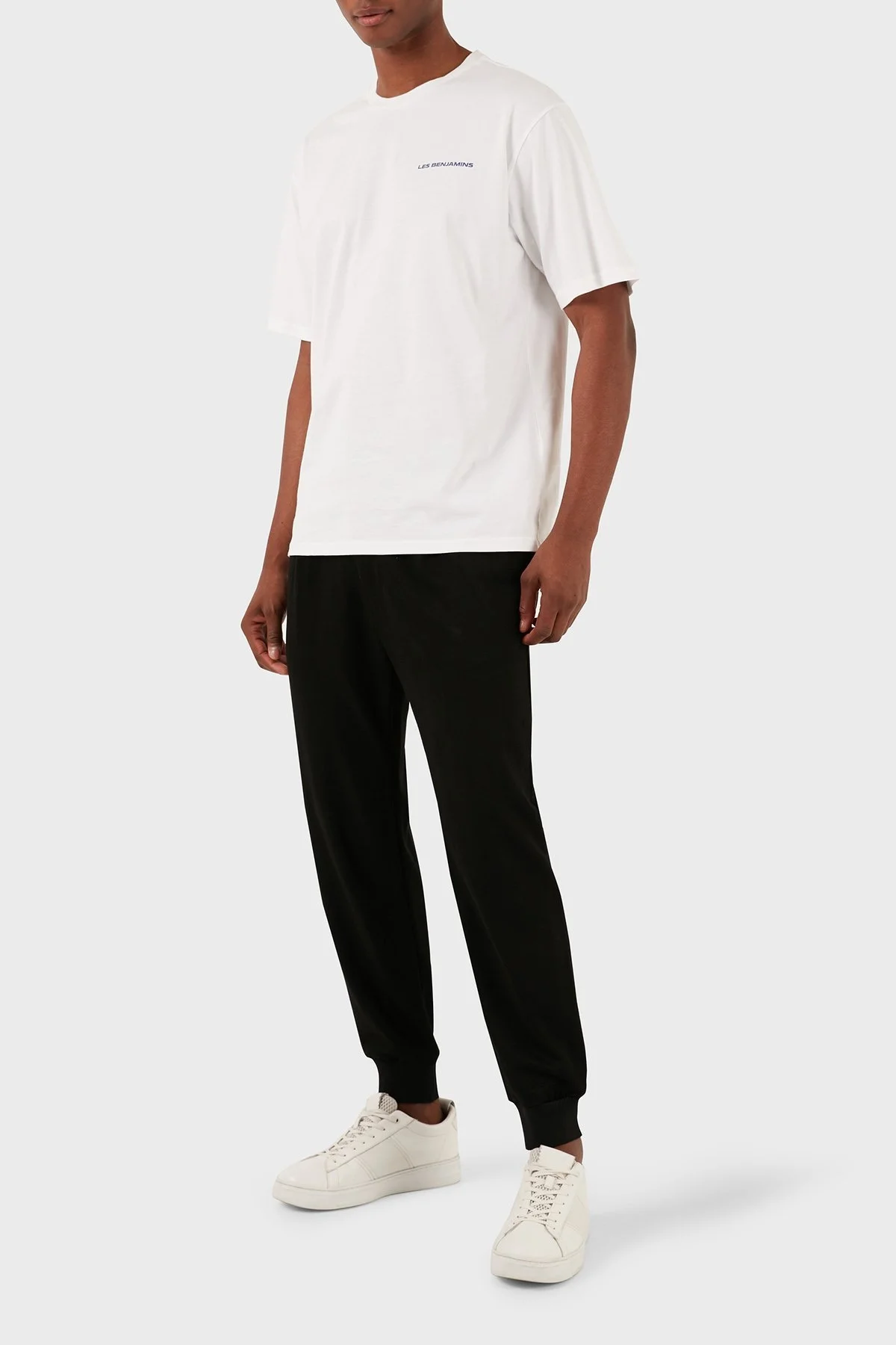 Les Benjamins Pamuklu Relaxed Fit Bisiklet Yaka Erkek T Shirt LB24SSKISMUTS-041 BEYAZ - 4