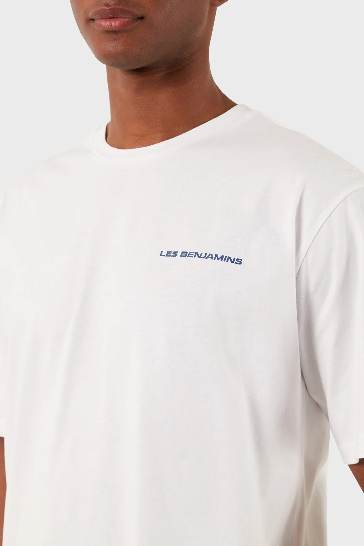 Les Benjamins Pamuklu Relaxed Fit Bisiklet Yaka Erkek T Shirt LB24SSKISMUTS-041 BEYAZ - 6