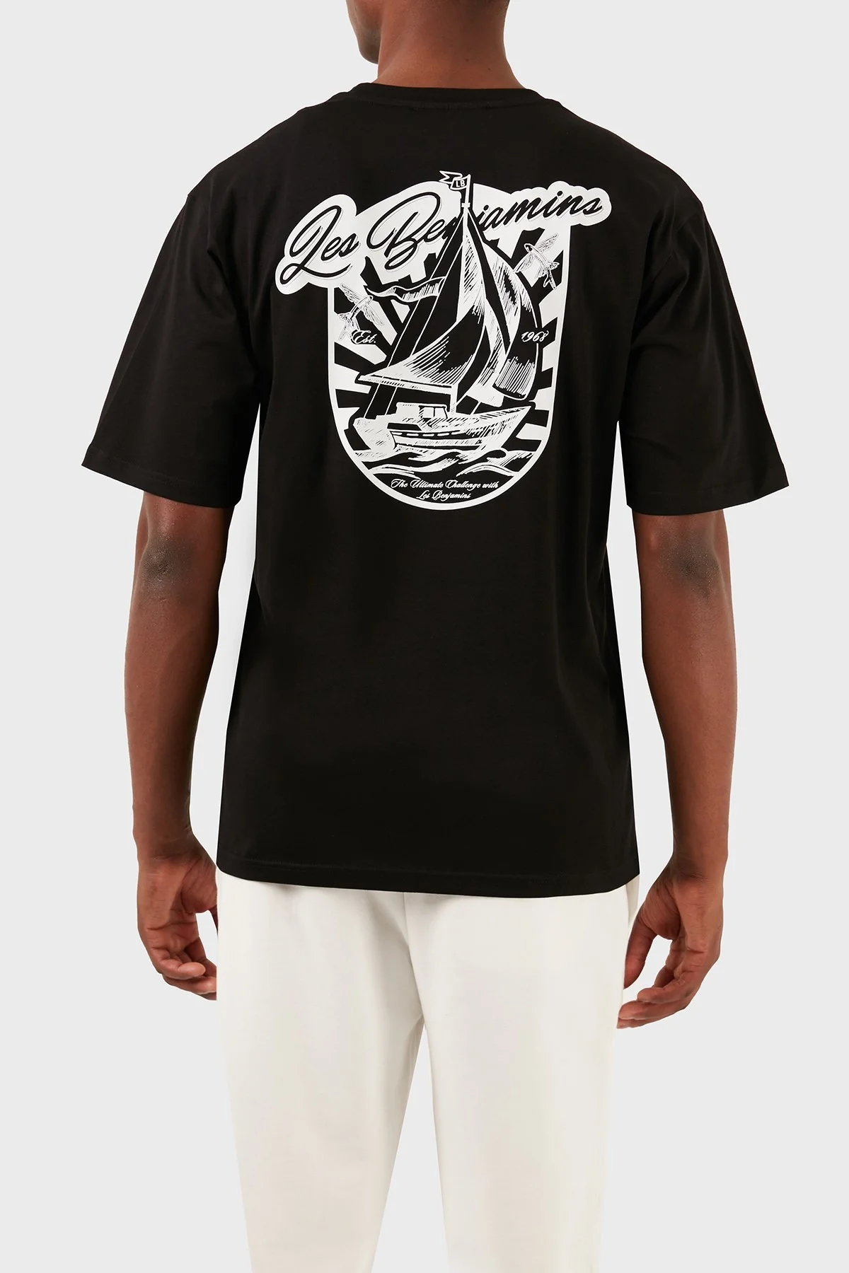 Les Benjamins Pamuklu Relaxed Fit Bisiklet Yaka Erkek T Shirt LB24SSKISMUTS-046 SİYAH - 2