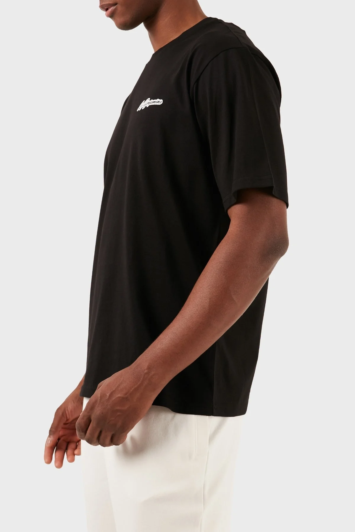 Les Benjamins Pamuklu Relaxed Fit Bisiklet Yaka Erkek T Shirt LB24SSKISMUTS-046 SİYAH - 4