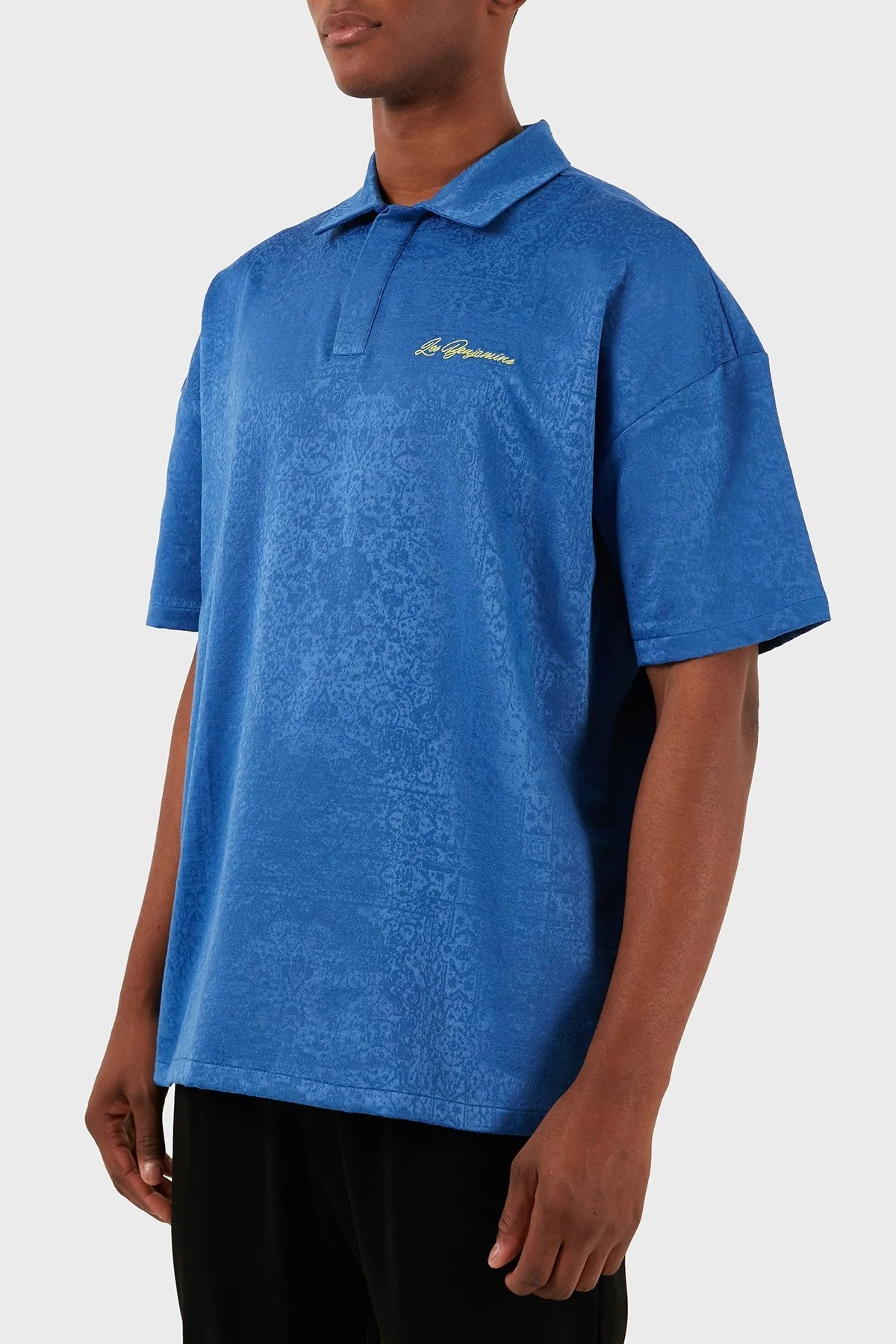 Les Benjamins Pamuklu Relaxed Fit Erkek Polo Yaka T Shirt LB24SSKISMUPL-009 MAVİ - 1