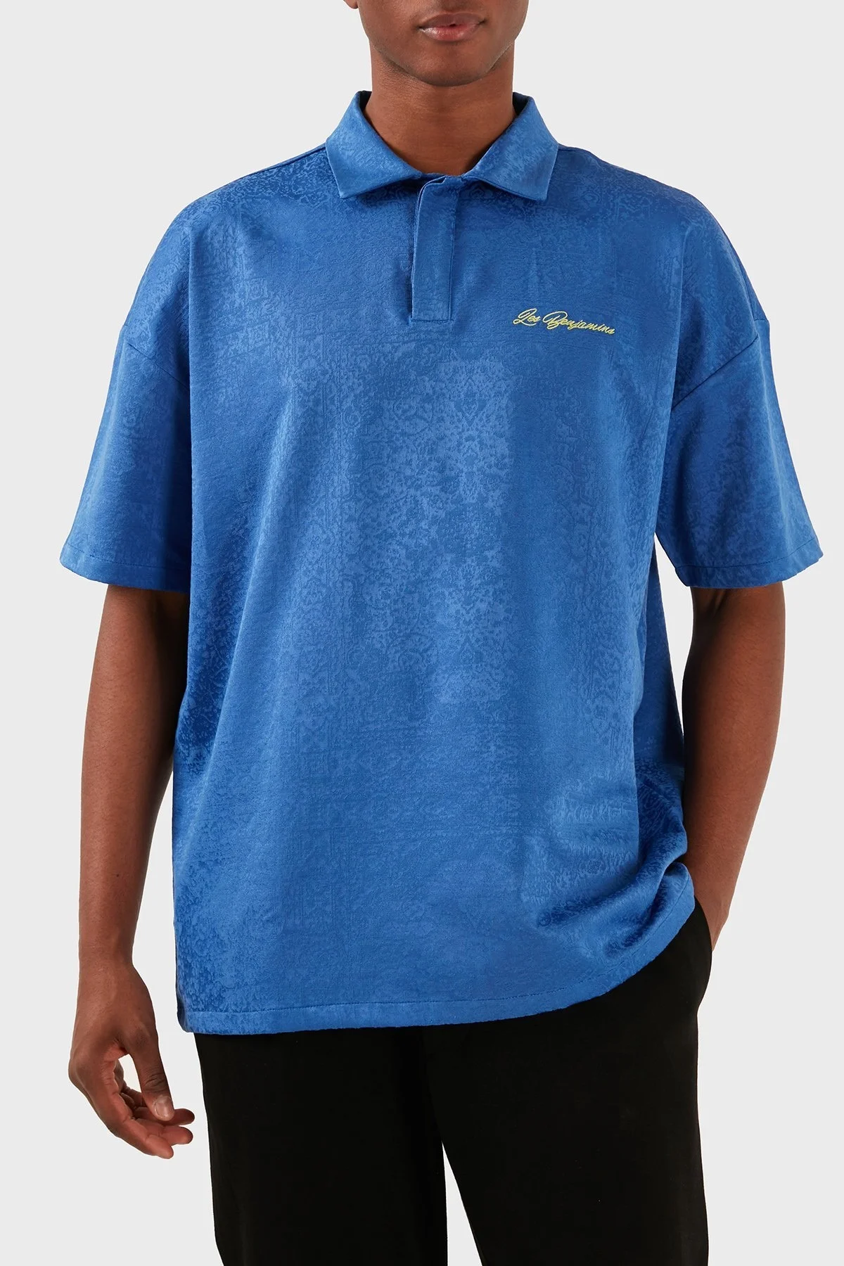 Les Benjamins Pamuklu Relaxed Fit Erkek Polo Yaka T Shirt LB24SSKISMUPL-009 MAVİ - 5