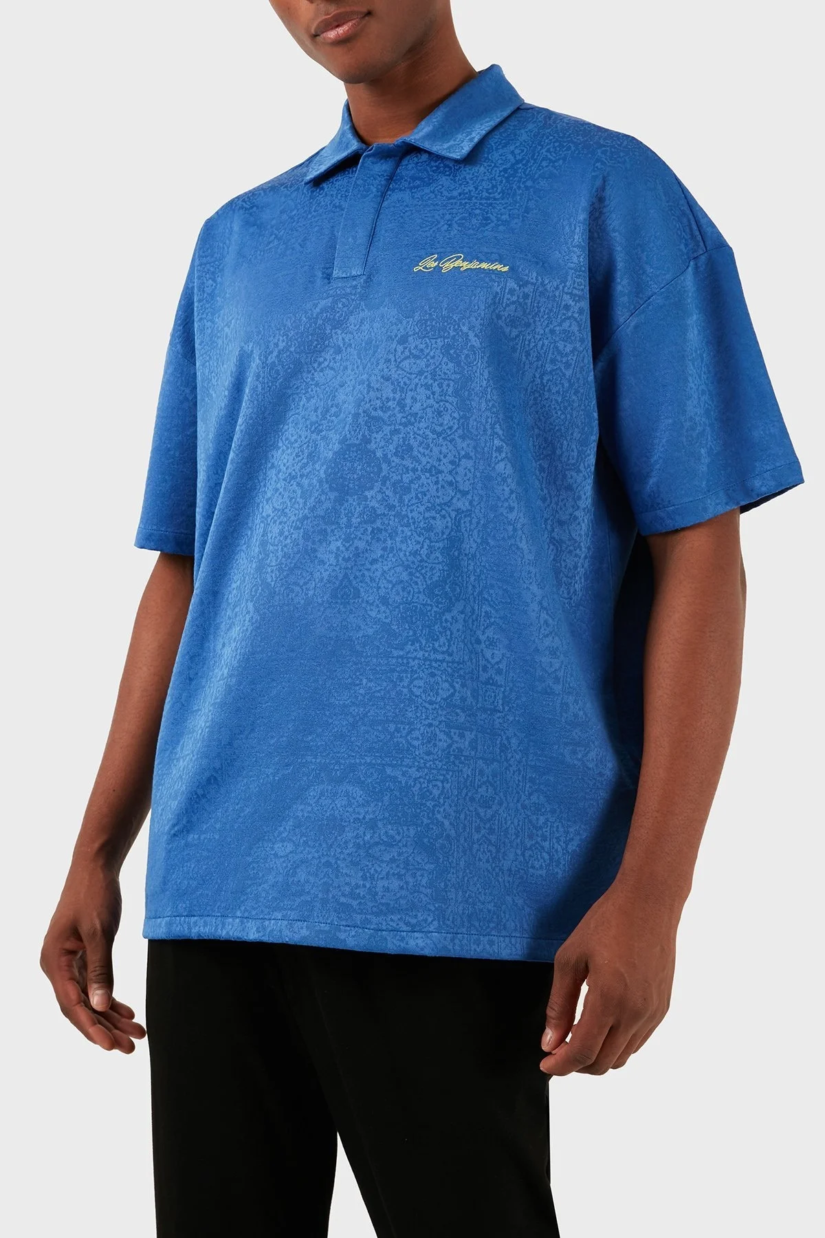 Les Benjamins Pamuklu Relaxed Fit Erkek Polo Yaka T Shirt LB24SSKISMUPL-009 MAVİ - 6