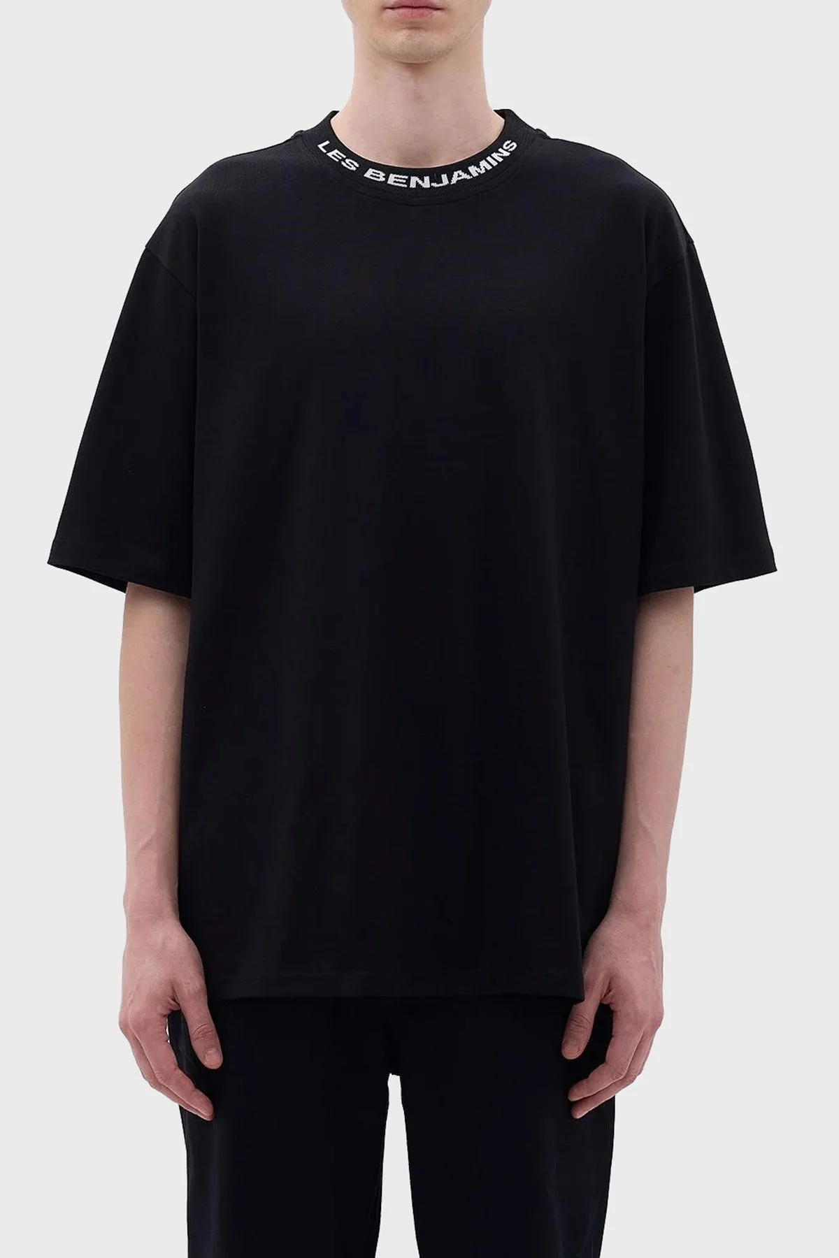 Les Benjamins Pamuklu Relaxed Fit Erkek T Shirt LB23FWCLAMUTS-402 SİYAH - 1