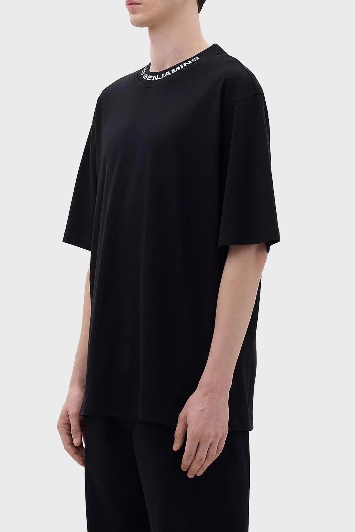 Les Benjamins Pamuklu Relaxed Fit Erkek T Shirt LB23FWCLAMUTS-402 SİYAH - 3