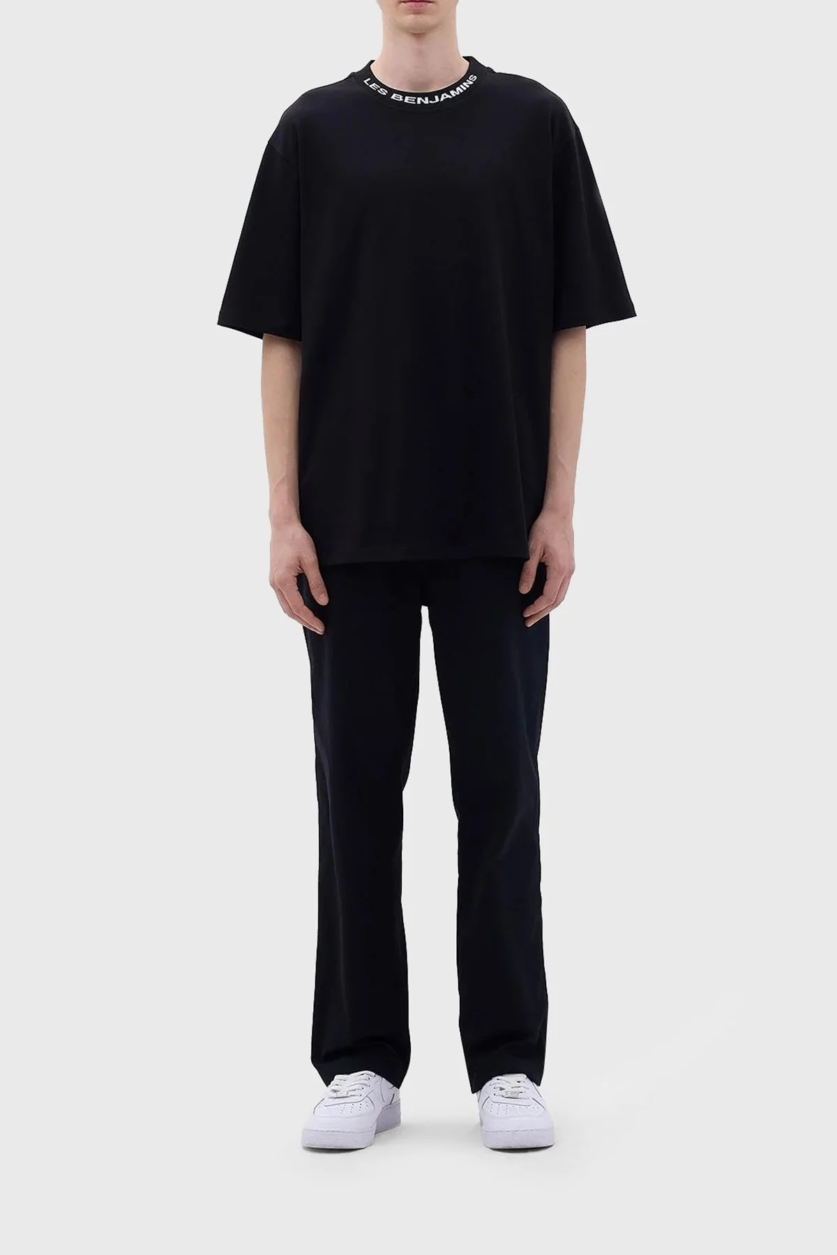 Les Benjamins Pamuklu Relaxed Fit Erkek T Shirt LB23FWCLAMUTS-402 SİYAH - 4