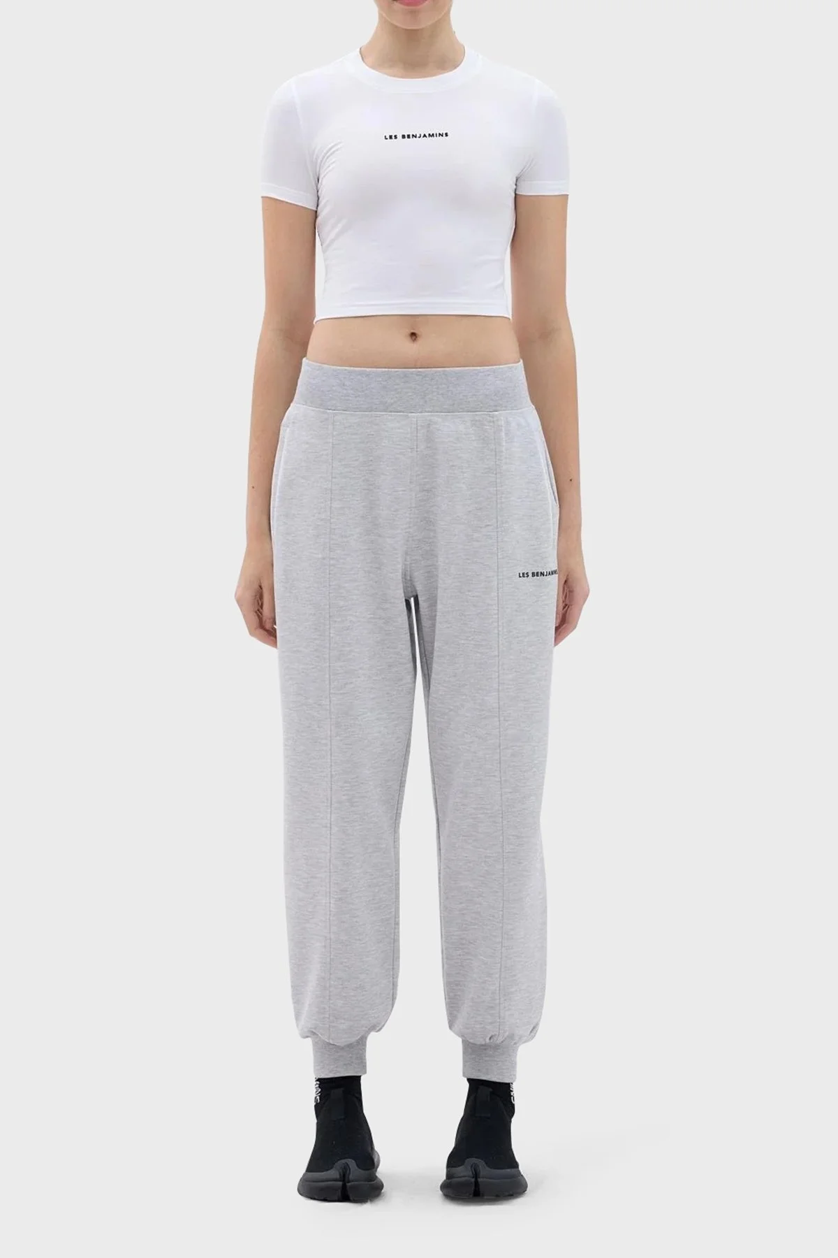 Les Benjamins Pamuklu Relaxed Fit Jogger Spor Bayan Pantolon LB23FWCLAFUSP-409 GRİ - 1