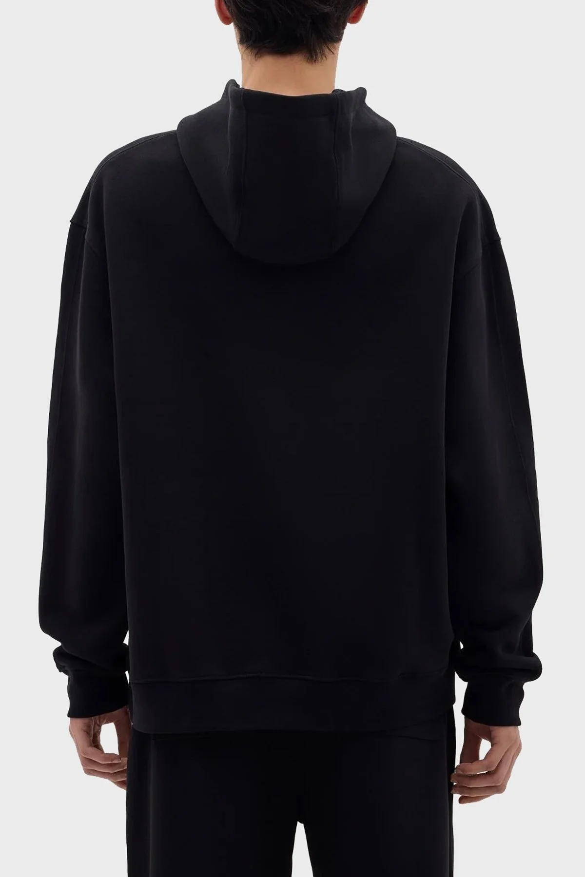 Les Benjamins Pamuklu Relaxed Fit Kanguru Cepli Erkek Sweat LB23FWCLAMUHD-401 SİYAH - 3