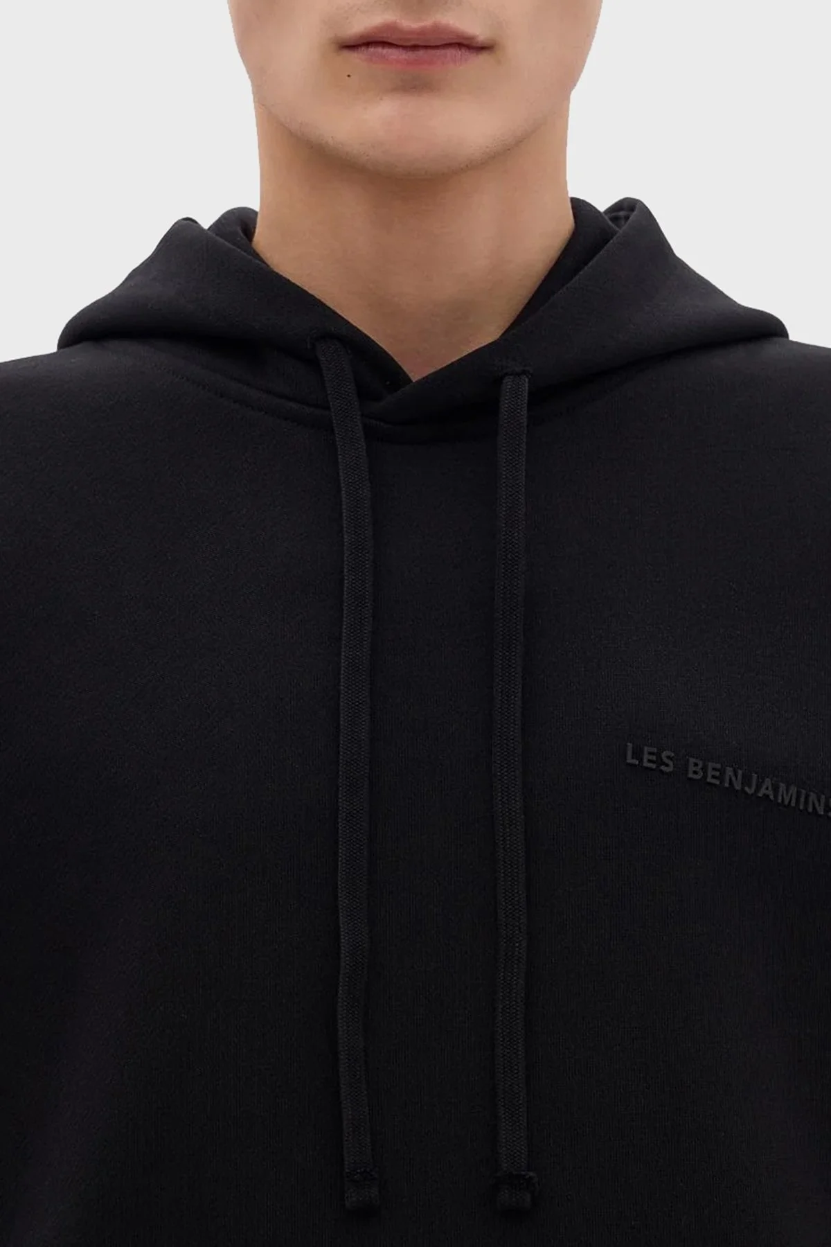 Les Benjamins Pamuklu Relaxed Fit Kanguru Cepli Erkek Sweat LB23FWCLAMUHD-401 SİYAH - 4