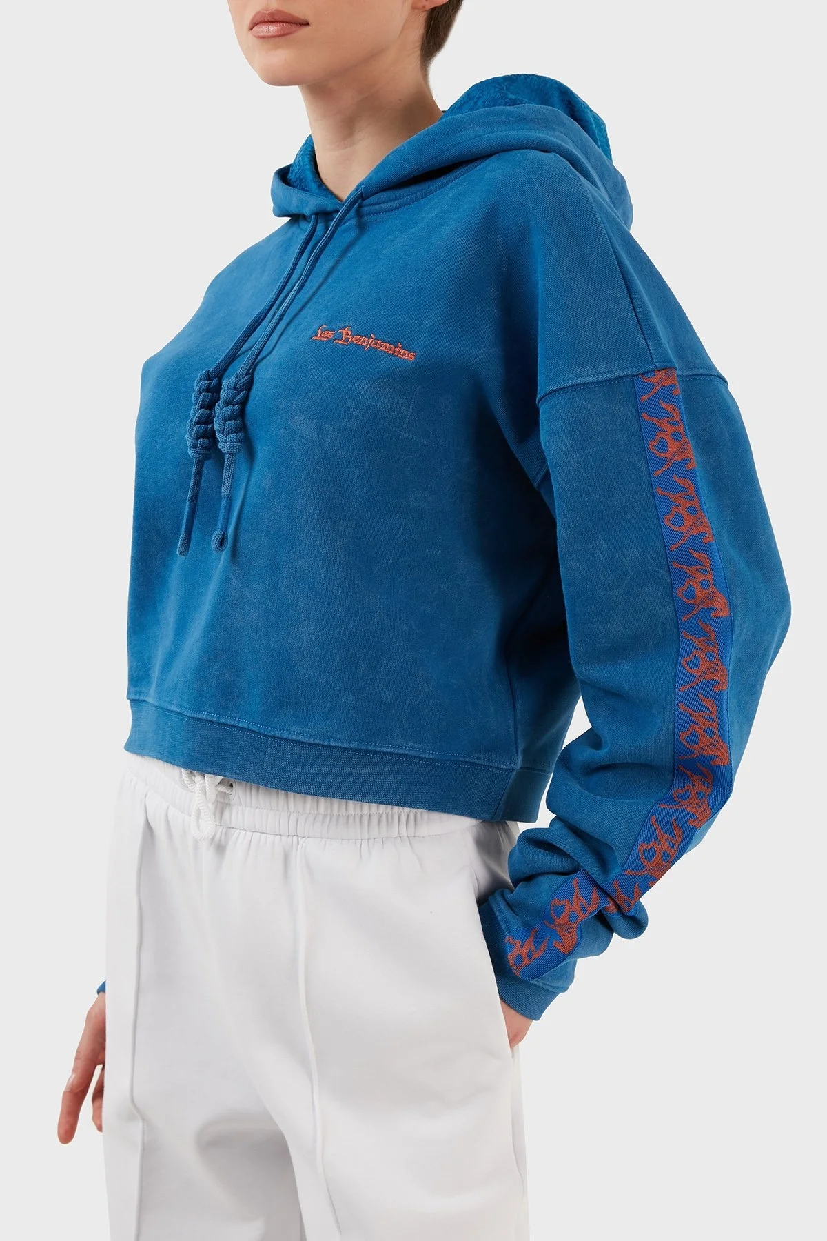 Les Benjamins Pamuklu Relaxed Fit Kapüşonlu Bayan Sweat LB23SSHOEFUHD-003 SAKS - 2