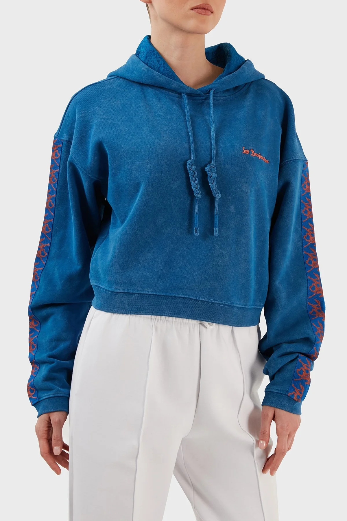 Les Benjamins Pamuklu Relaxed Fit Kapüşonlu Bayan Sweat LB23SSHOEFUHD-003 SAKS - 3