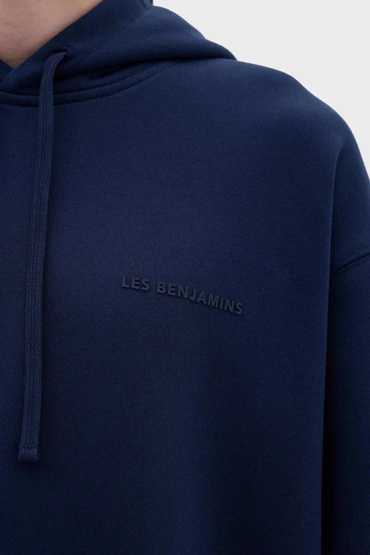Les Benjamins Pamuklu Relaxed Fit Kapüşonlu Erkek Sweat LB23FWCLAMUHD-402 LACİVERT - 6