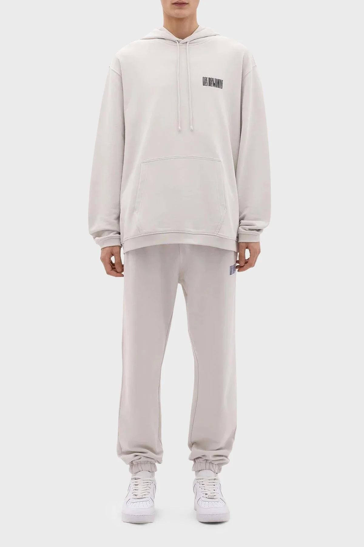 Les Benjamins Pamuklu Relaxed Fit Kapüşonlu Erkek Sweat LB24SSKISMUHD-004 Kil - 12